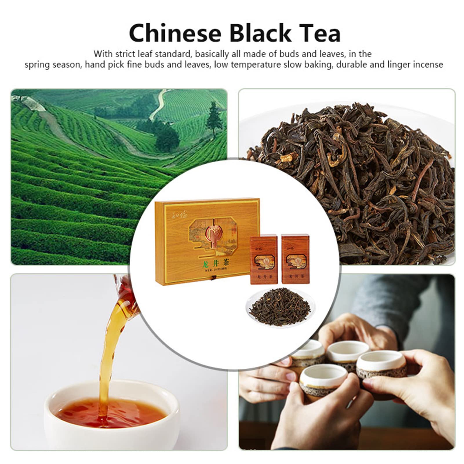 Dragon Well Zielona Herbata, Longjing Tea Luźny Liść, Prezent W Pudełku Luźna Herbata Specjalna Klasa Zbierana Przed Zamiataniem Grobowca Dzień I Deszcz Organiczna Chińska Herbata Dragon Well 7.1 Uncj
