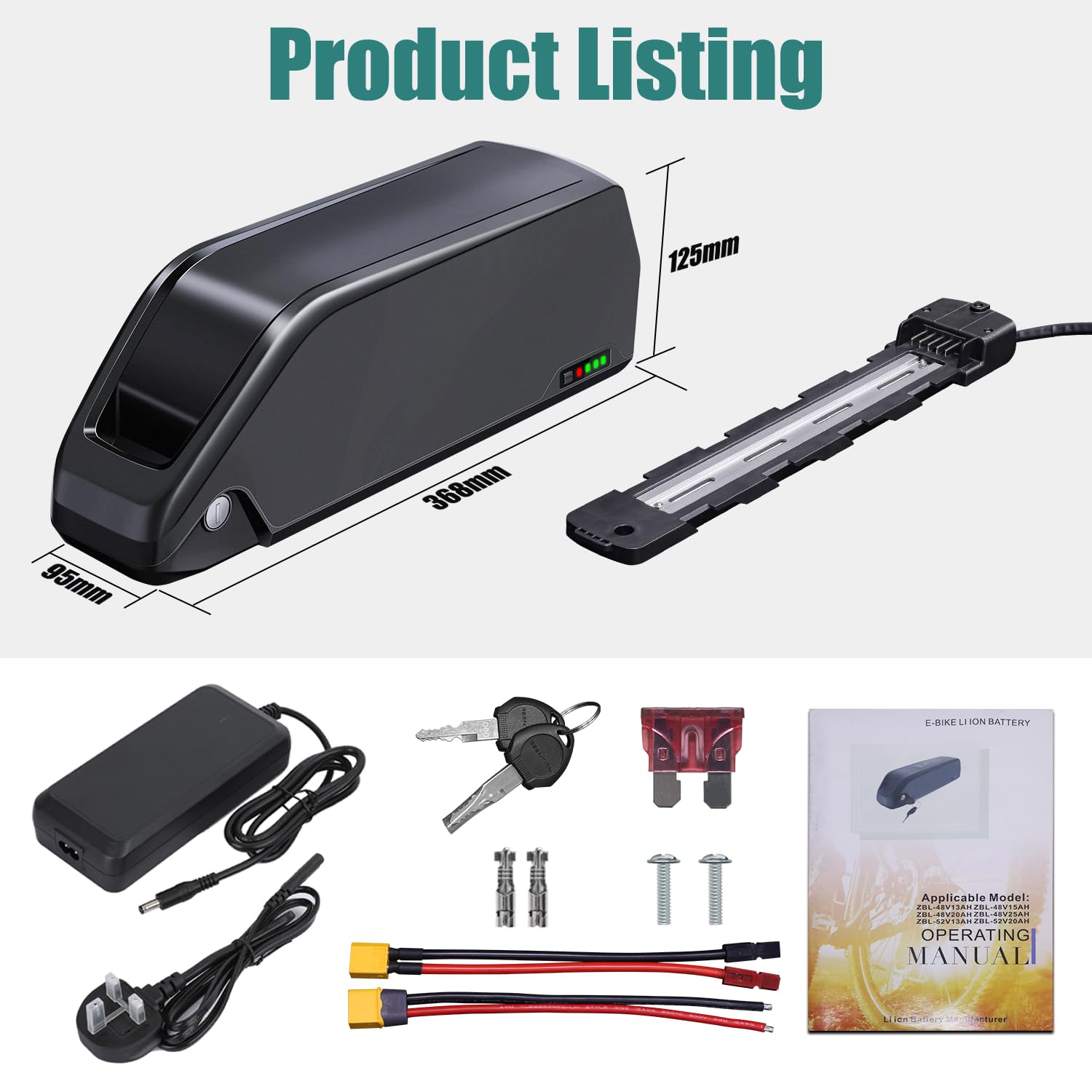 POWERSMART Für Vogue Carry 3, Canbus Bafang Li-ion EBike-Akku, 36 Volt 145 Ah 157852219