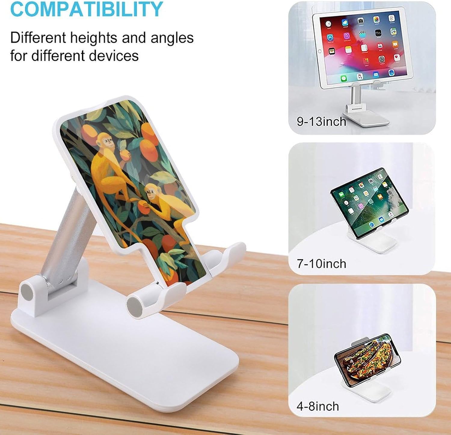 Monkeys with Oranges Cell Phone Stand for Desk Phone Holder Mount image 3