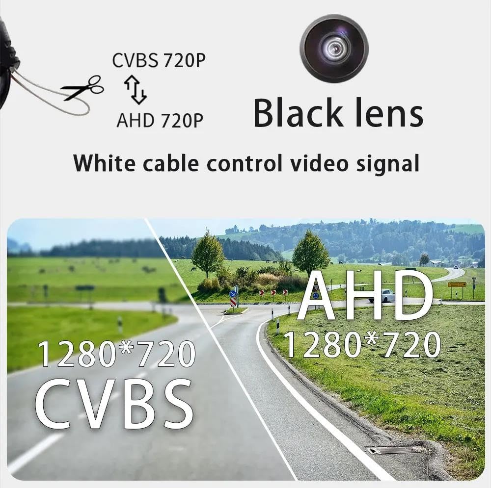 Wodoodporna kamera cofania 12 V AHD 1080P HD CCD wodoodporne światło hamowania samochodu, kamera cofania, kompatybilna z Mercedesem, kompatybilna z Benz do Sprinter 2007-2018, czarna