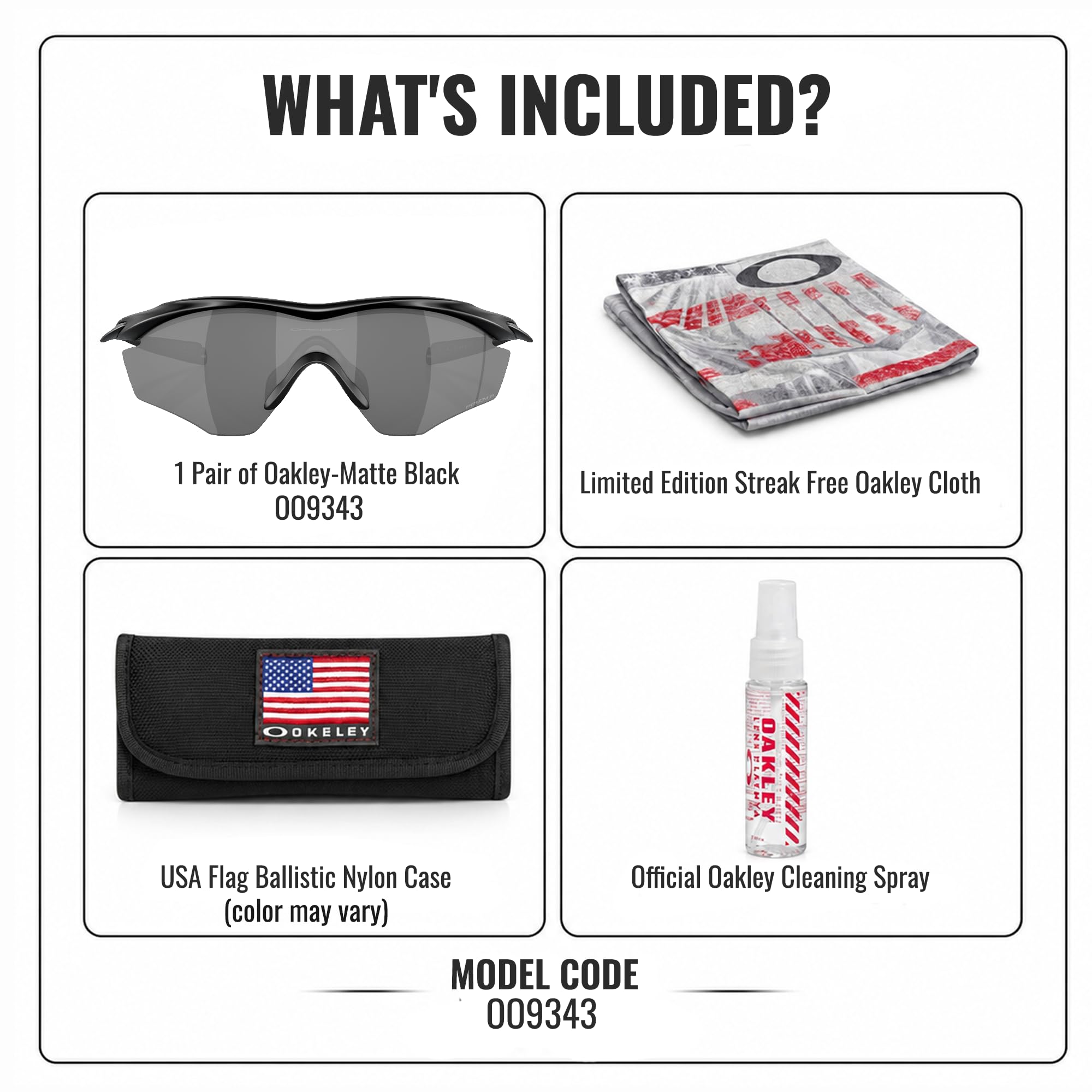 OAKLEY Gafas de sol M2 FRAME XL OO9343 de forma irregular con kit oficial de gafas