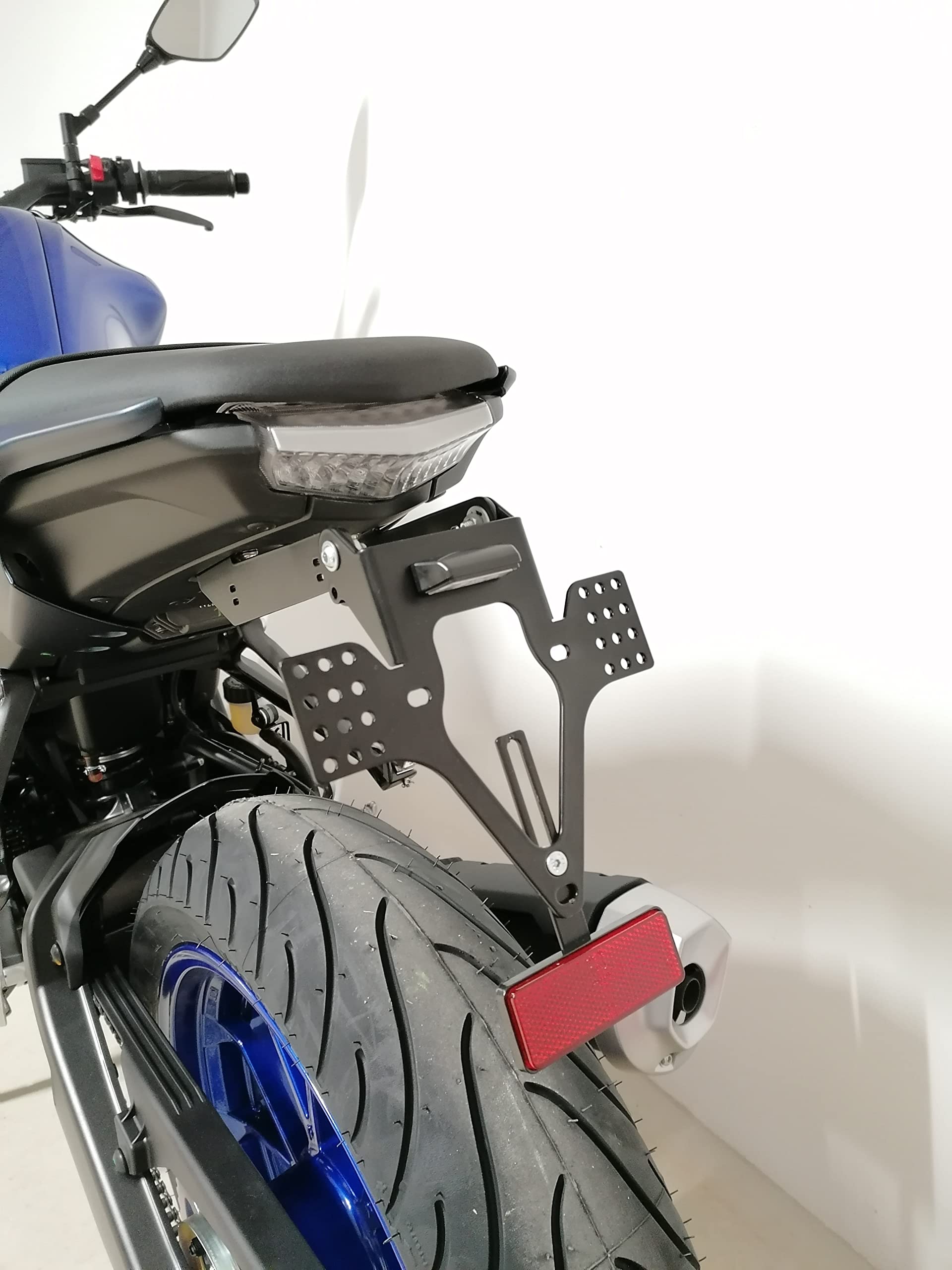 Portamatrículas GroFaTec EVO Set Para Yamaha MT 125 Año 2020-2024 MT-125 Mt125 Portamatrículas Trasero Corto Conversión Trasera Tail Tidy Porta Targa Mt-125