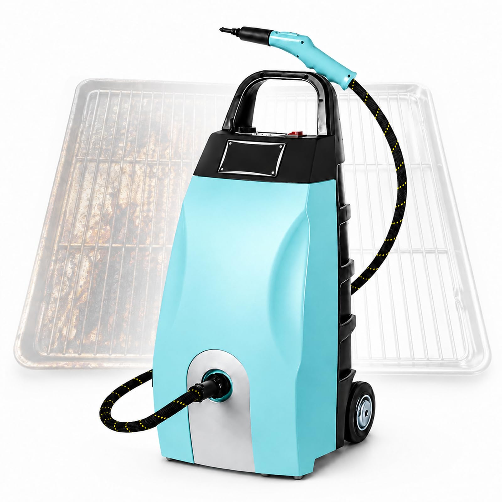 Komercyjna Myjka Parowa 3000W z Dużym Zbiornikiem 3,5L Blue | Zbiornik 3,5L i Gorąca Para 4-5 Bar do Samochodów, Kuchni Profesjonalnych, Urządzeń, Warsztatów, Podłóg i Płytek