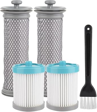 Replacement Filter kit Compatible with Tineco A10 Hero/Master, A11 Hero/Master, 2 Pack Pre Filters,2 Pack Vacuum Filters and 1 Brush