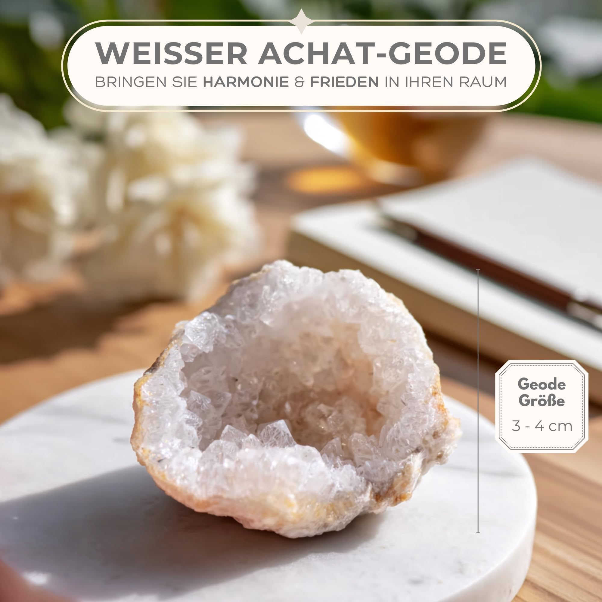 Anima Premium Bergkristall Set – Turm, Rohstein & Cluster in Eleganter Holzbox – Energieverstärker für Klarheit, Fokus & Heilung – Geschenk für Spirituelle Frauen mit Exklusiver Infokarte