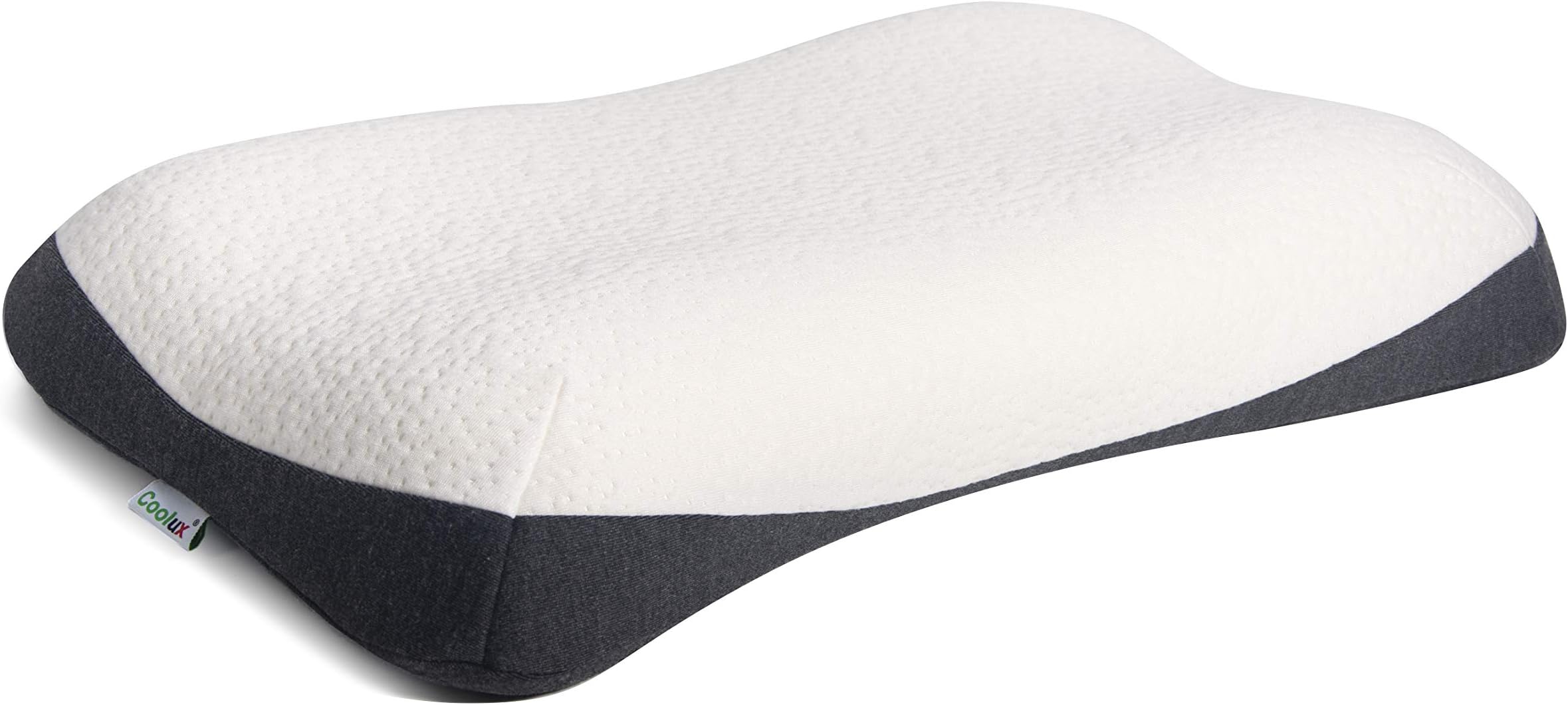 Memory Foam Pillow - Contour Sleeping Pillows, Cervical Bed Pillow for Back, Stomach, Side Sleepers - Orthopedic Pillow Support for Neck Pain with Machine Washable Pillowcase - Standard Size