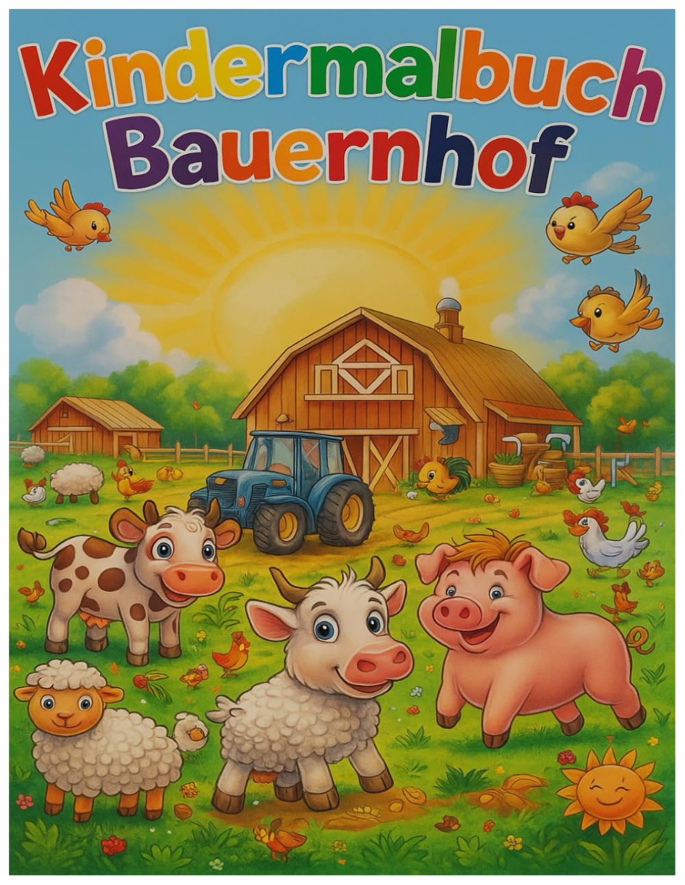 Kindermalbuch Bauernhof für Kinder ab 3 Jahren