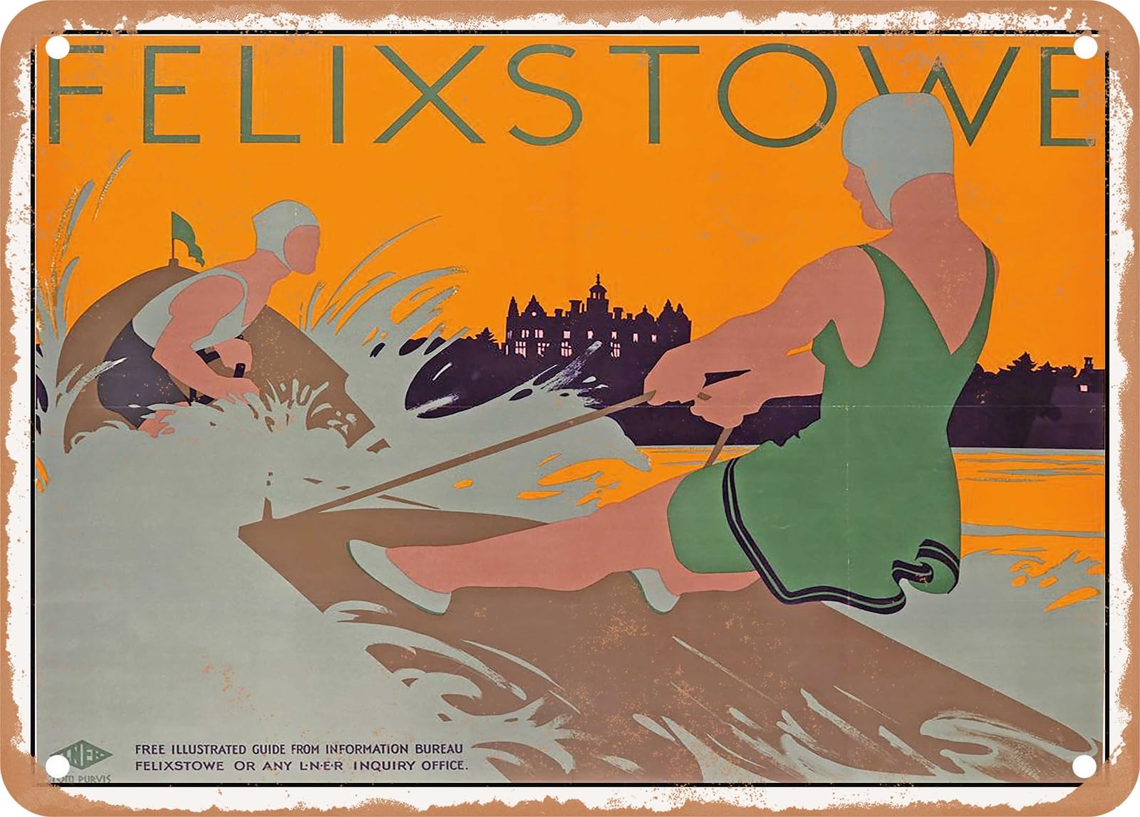 Miaomansenstore Metal Sign - 1932 Felixstowe Lner Vintage Ad Home Decor