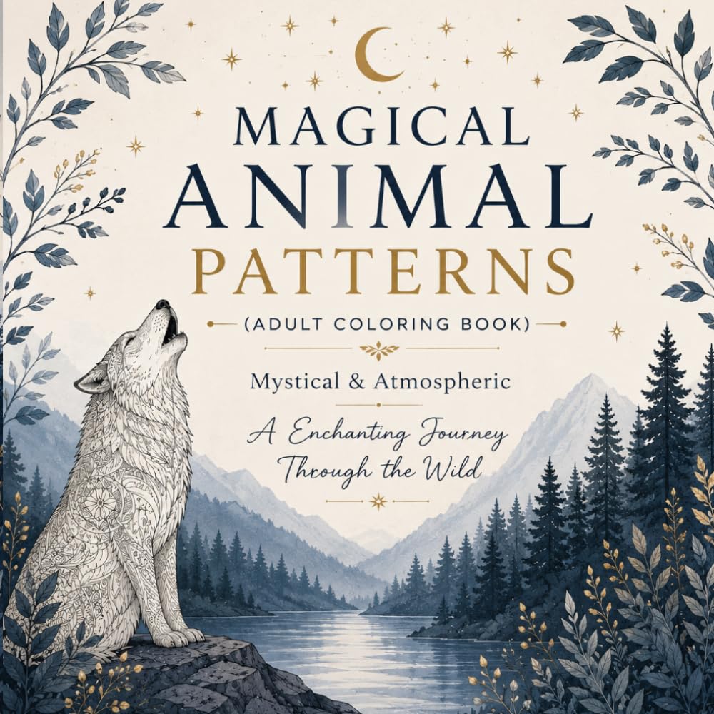 Magical Animal Patterns (ADULT COLORING BOOK): Mystical & Atmospheric "A Enchanting Journey Through the Wild
