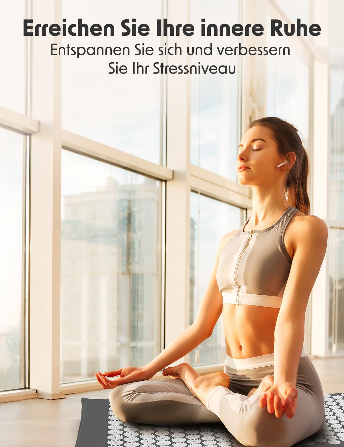 LifeGoods Akupressurmatte Mit Kissen - Akkupressmatte - Akkupressurmatte+ - Akupressur Matte - Akupunktur Matte - Massagematte - Rücken - Stachelmatte - Fakirmatte - Nagelmatte - Acupressure Mat