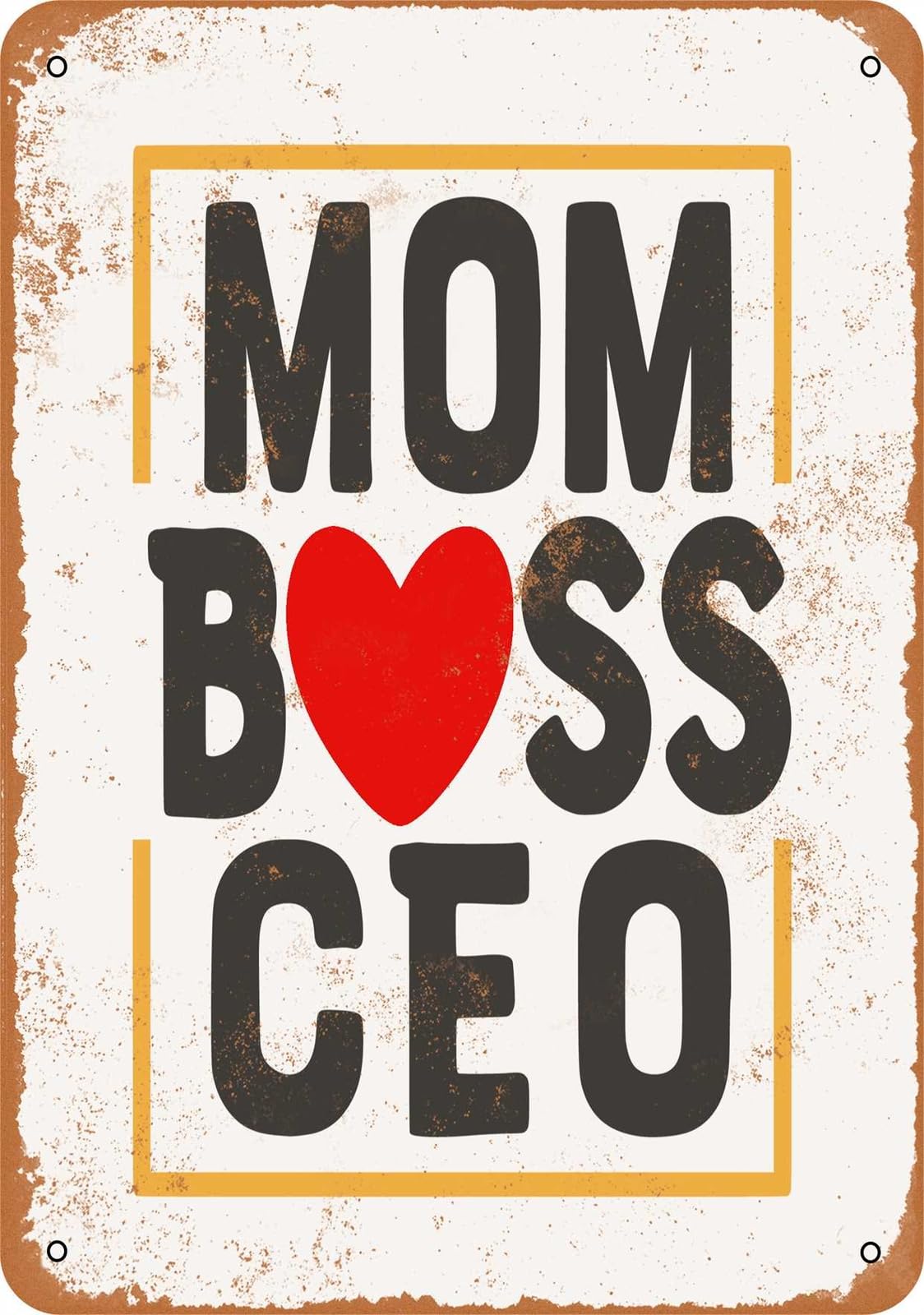 Miaomansenstore Metal Sign - Mom Boss Ceo - Vintage Look Home Decor