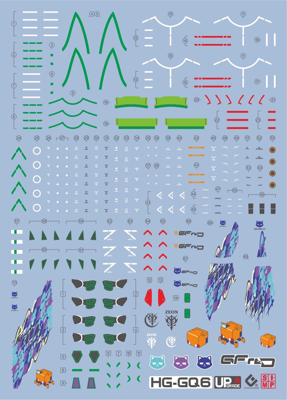 Amazon | 蛍光!! HG RG EG MG PG RE HiRM ロボット MS ディテール
