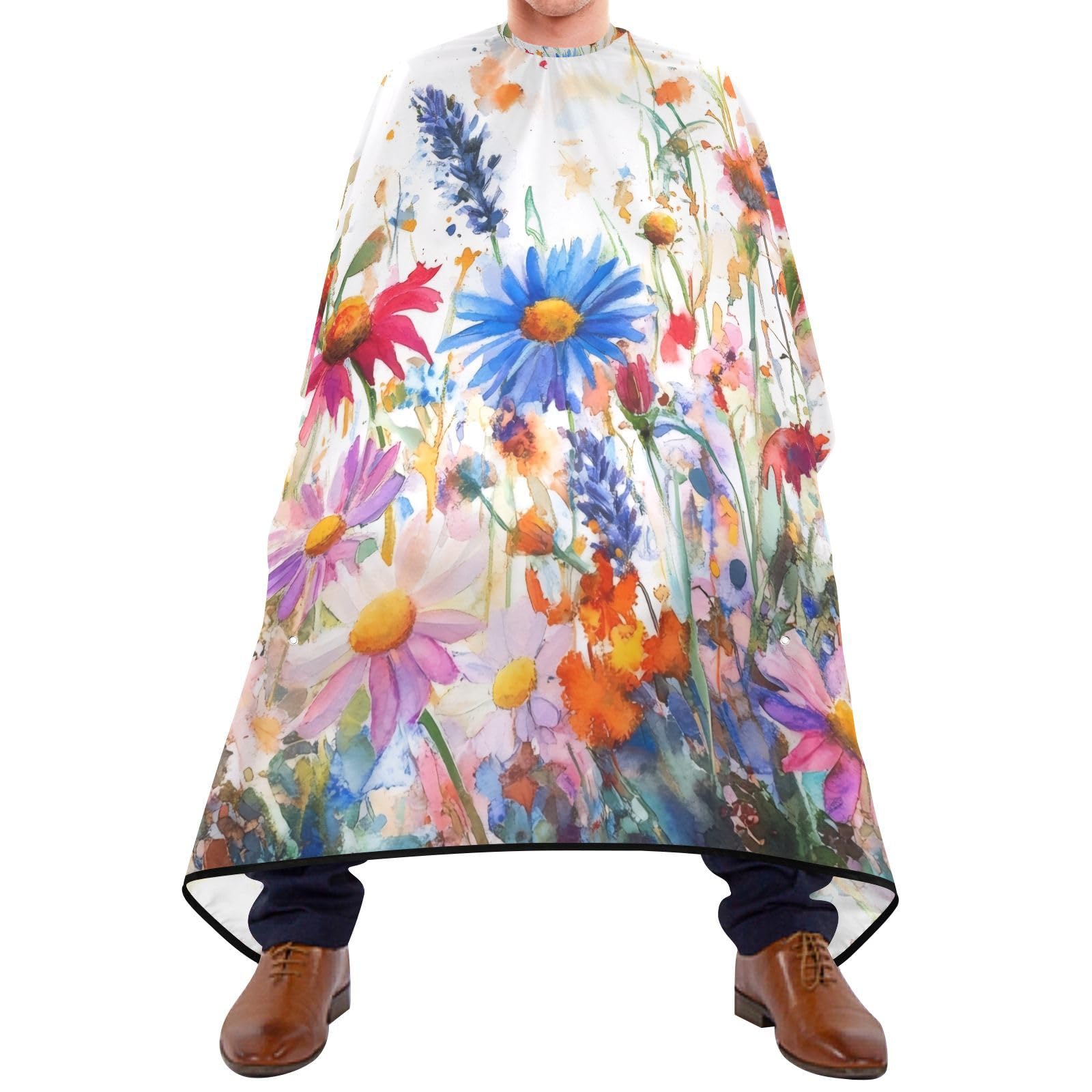 Hezely Flower Hair Dye Cape, Barber Cape for Adults,Waterproof Salon Cape,Waterproof Hairdressing Styling Hair Cutting, 65