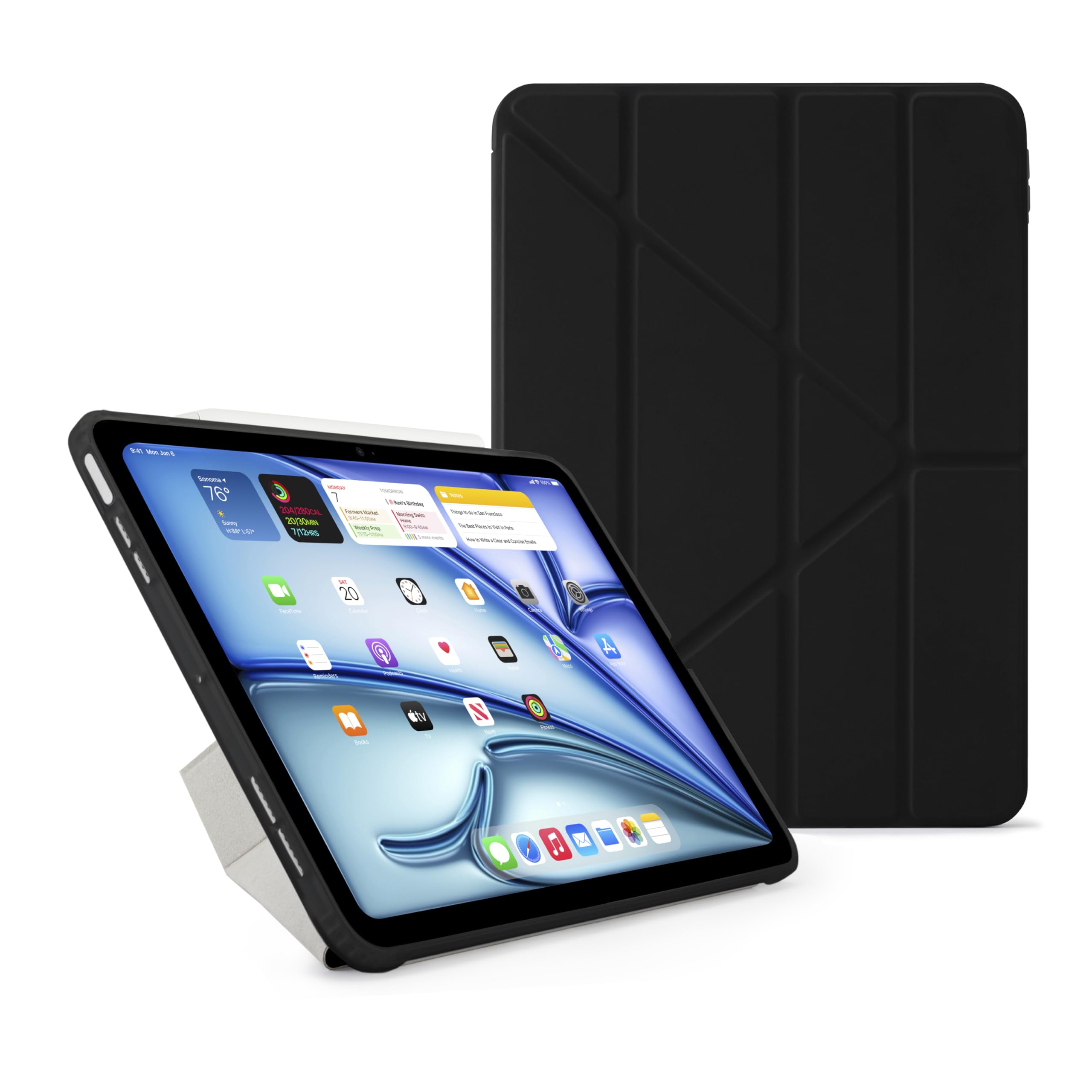 "Pipetto Origami No1 OriginalCase iPad Air 11"" M2/(Gen 4-6) Black"