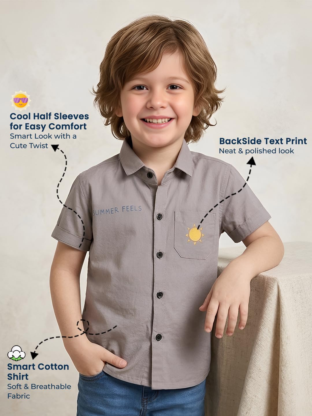 POLKA TOTS Cotton Full Sleeves Checked Shirt with Attached Printed T Shirt - Blue - 18-24m 1