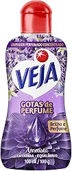 Veja Gotas de Perfume Ametista Lavanda Limpador Perfumado Concentrado 100 ml