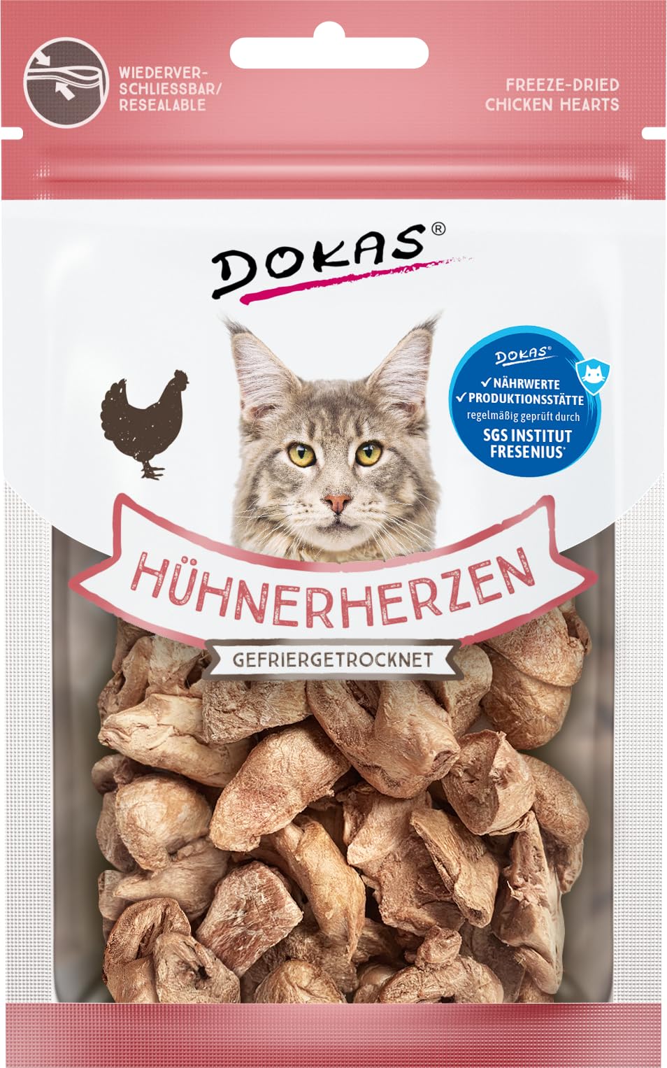 DOKAS Gefriergetrocknete Hühnerherzen