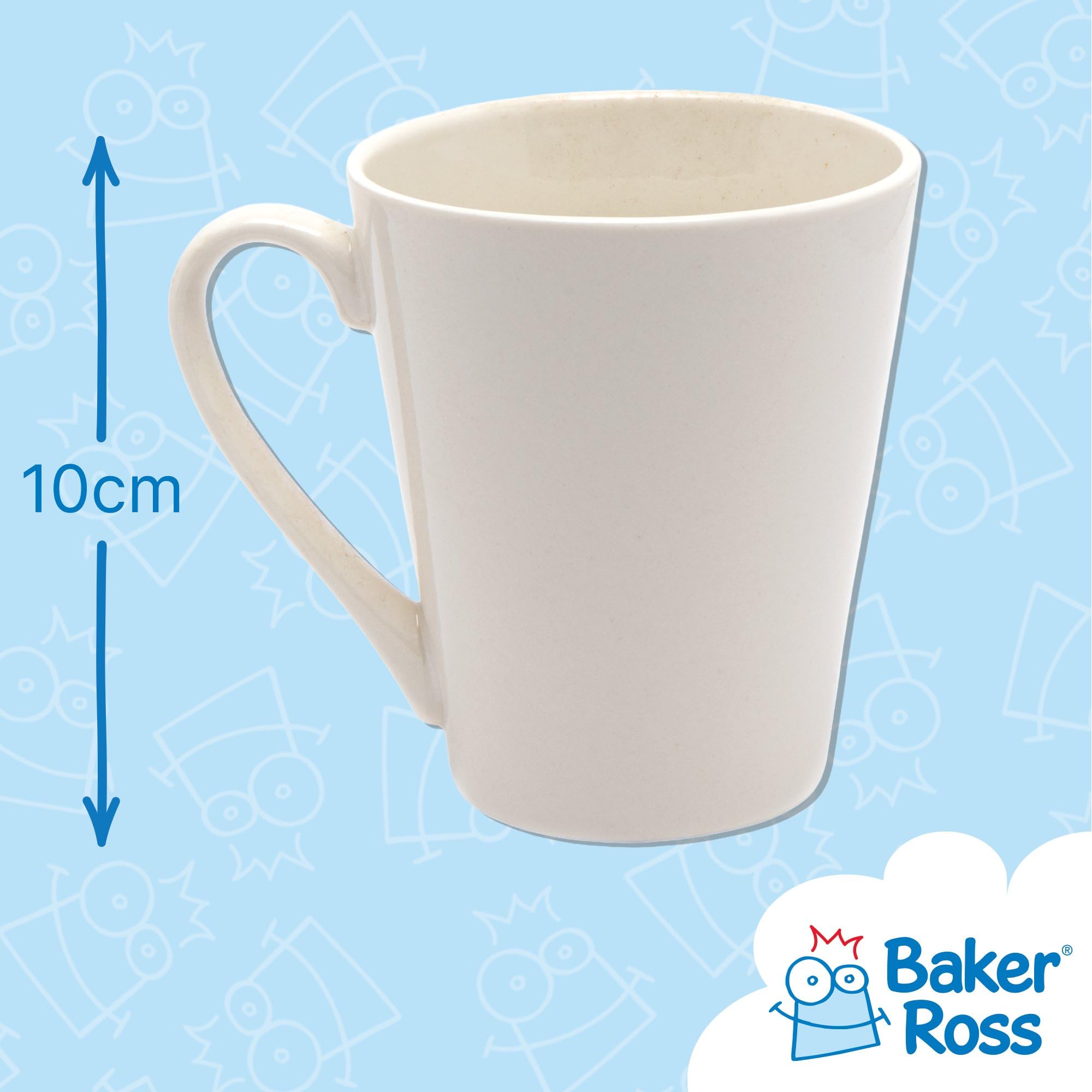 Baker Ross Porcelanowe Kubki Dla Dzieci Do Dekoracji, 4 Szt