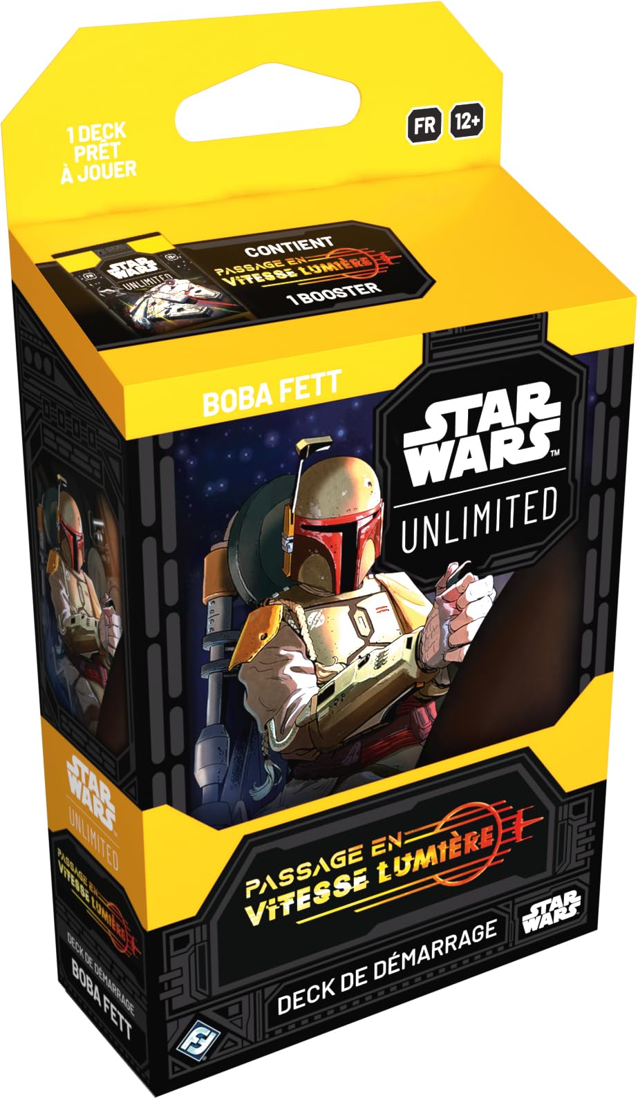 Asmodee - FFG - Star Wars Unlimited: Speed Up Light - Boba Fett Starter Deck - Trading Card Game - Exclusive Cards - Ages 12+ 2+ - French Version