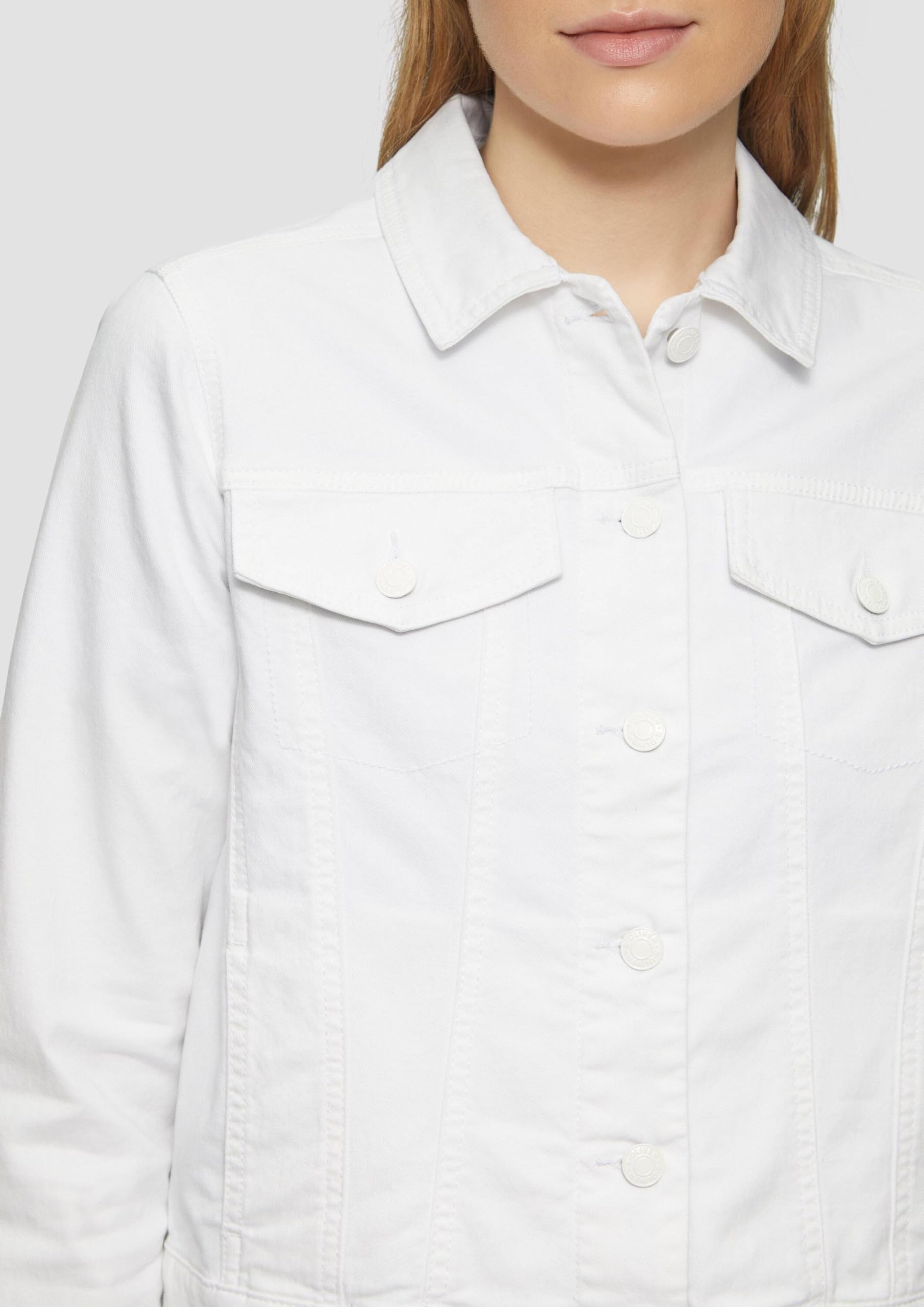 s.Oliver Elastische Jeansjacke mit seitlichen Eingrifftaschen