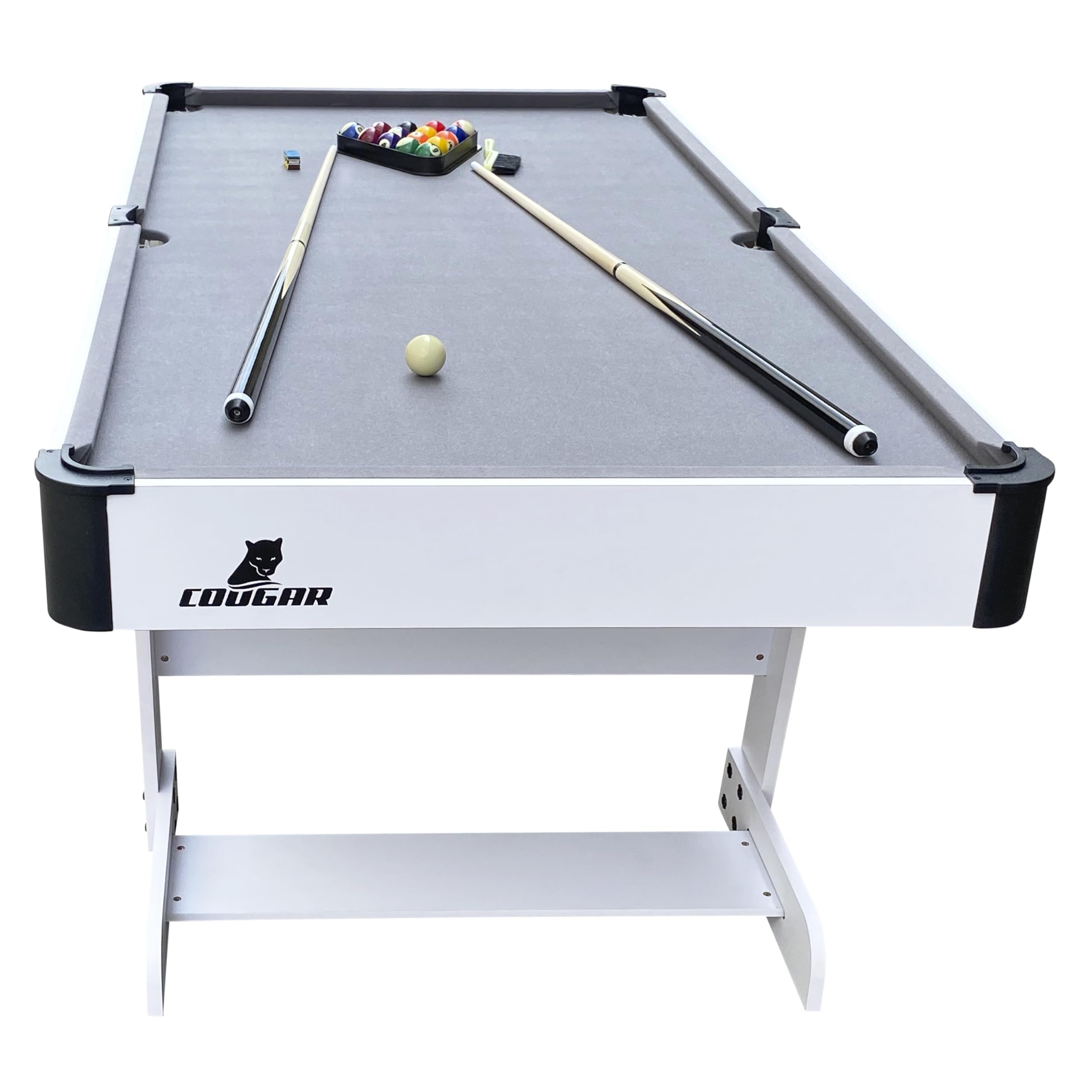Cougar Hustle XL Tavolo da biliardo 6ft pieghevole | Tavolo da biliardo pieghevole incl accessori | Dimensioni: 182,9x91,4x78,7 cm