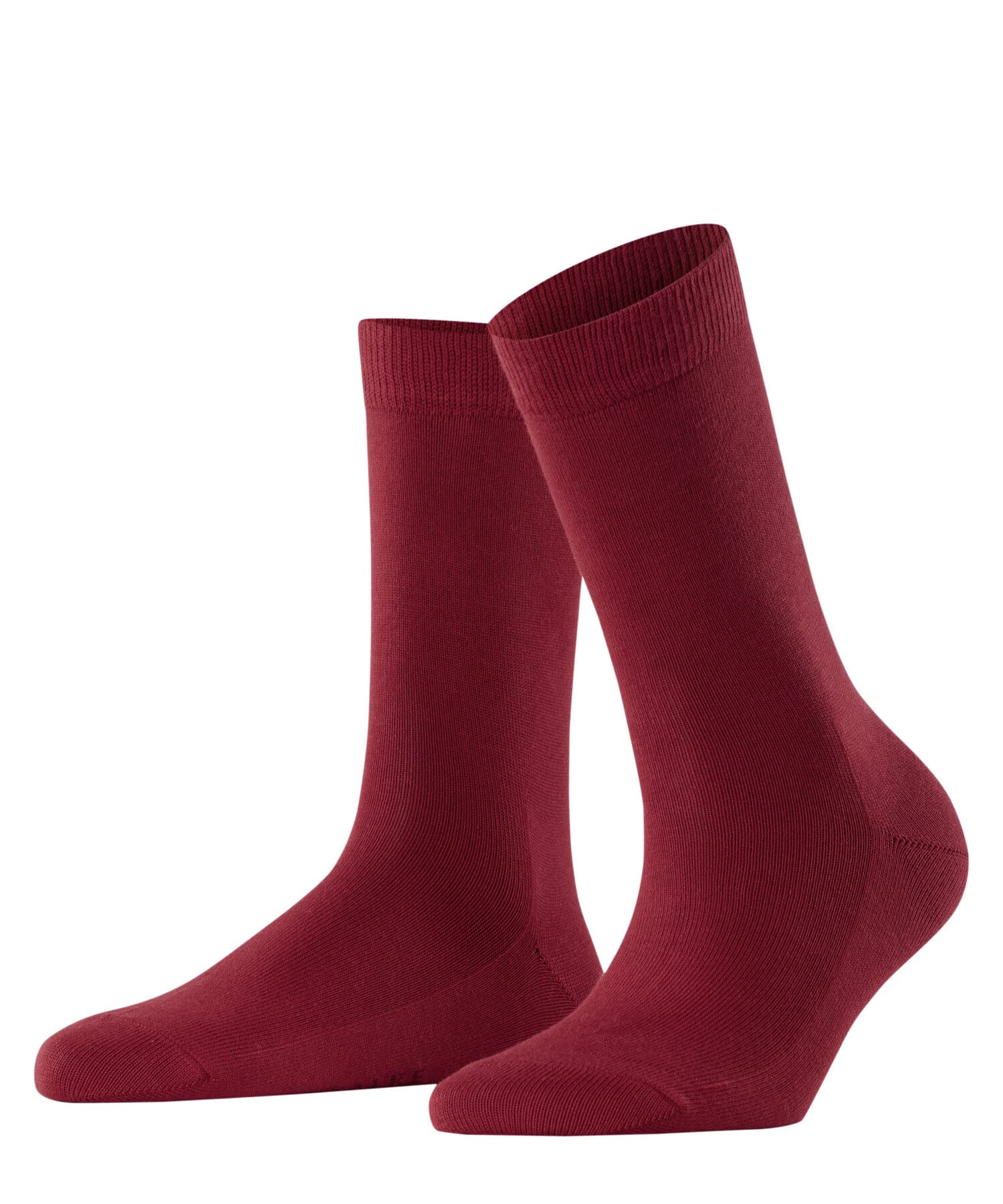 FALKE Women's Family W So Sustainable Cotton Plain 1 Pair Socks, Red Scarlet 8228, 2.5-5