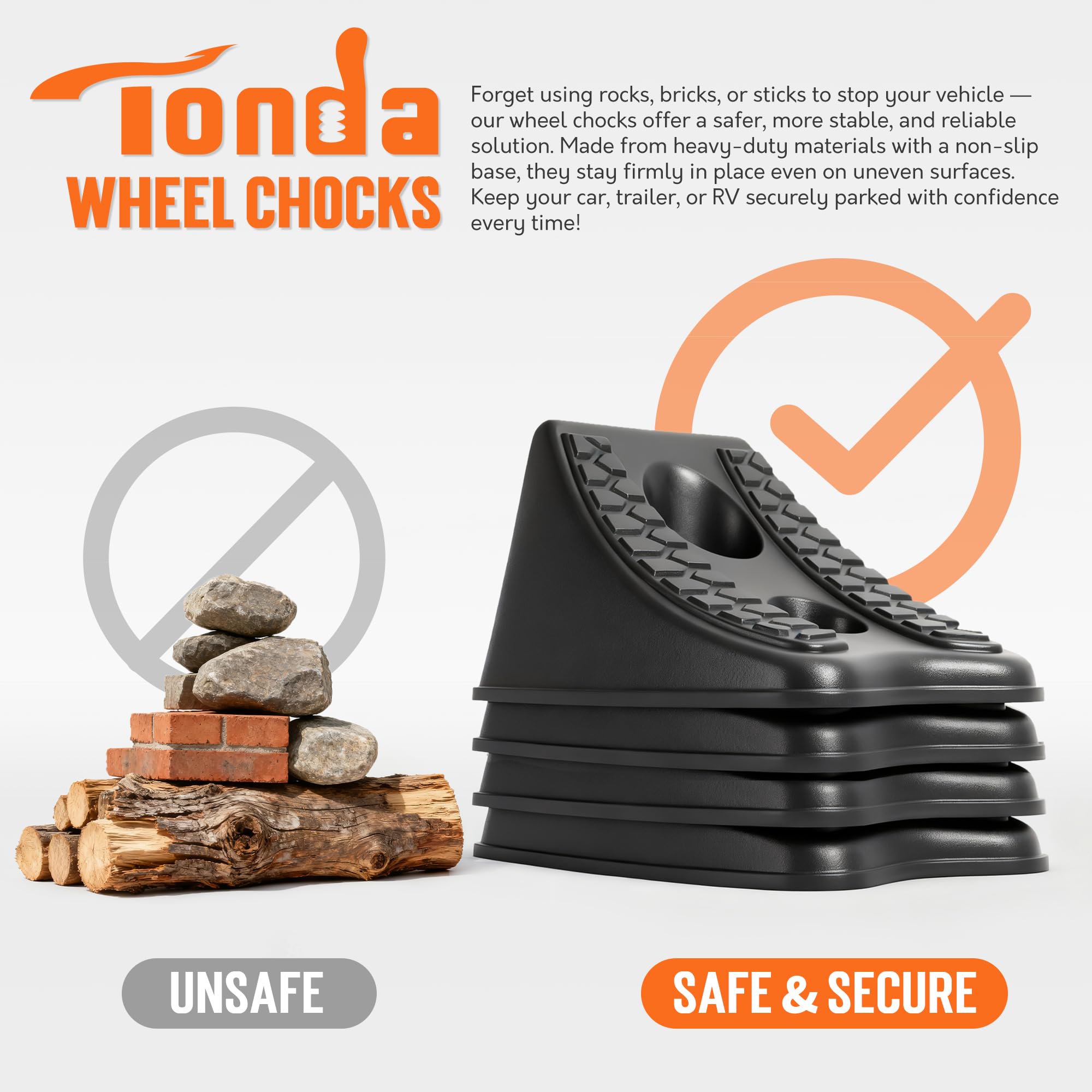 Tonda Wheel Chocks - Secure Parking Stops -3