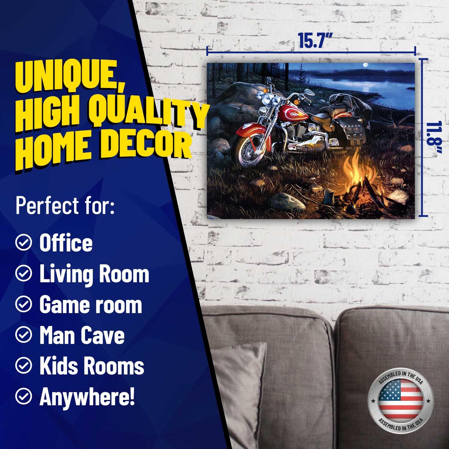 Amazon.com: Harley Davidson Motorcycle 3D Poster Wall Art Decor