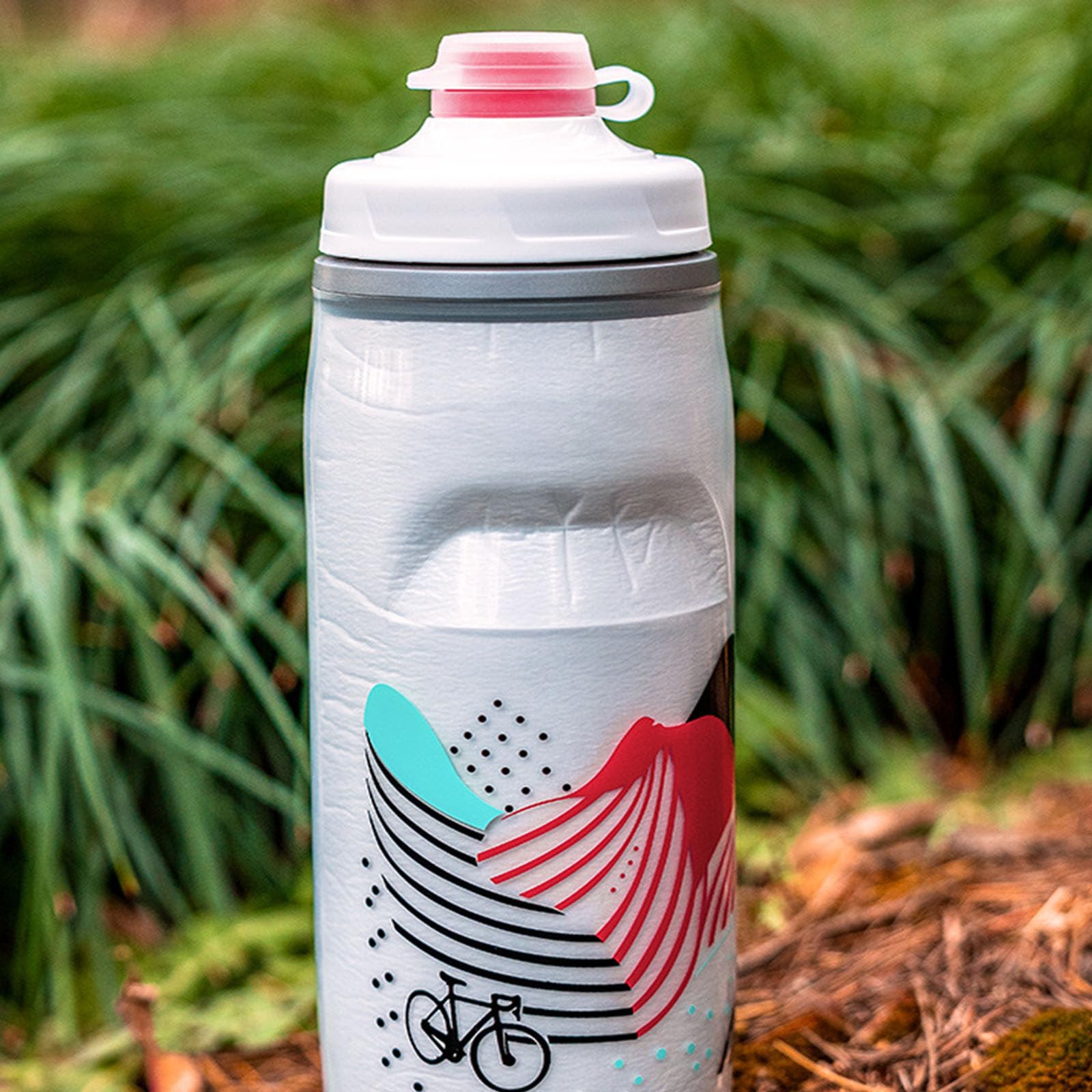 High Flows Boquillas Universales Botellas de agua para bicicleta, botellas de ciclismo con doble aislamiento para fitness al aire libre, botella térmica con exprimidor