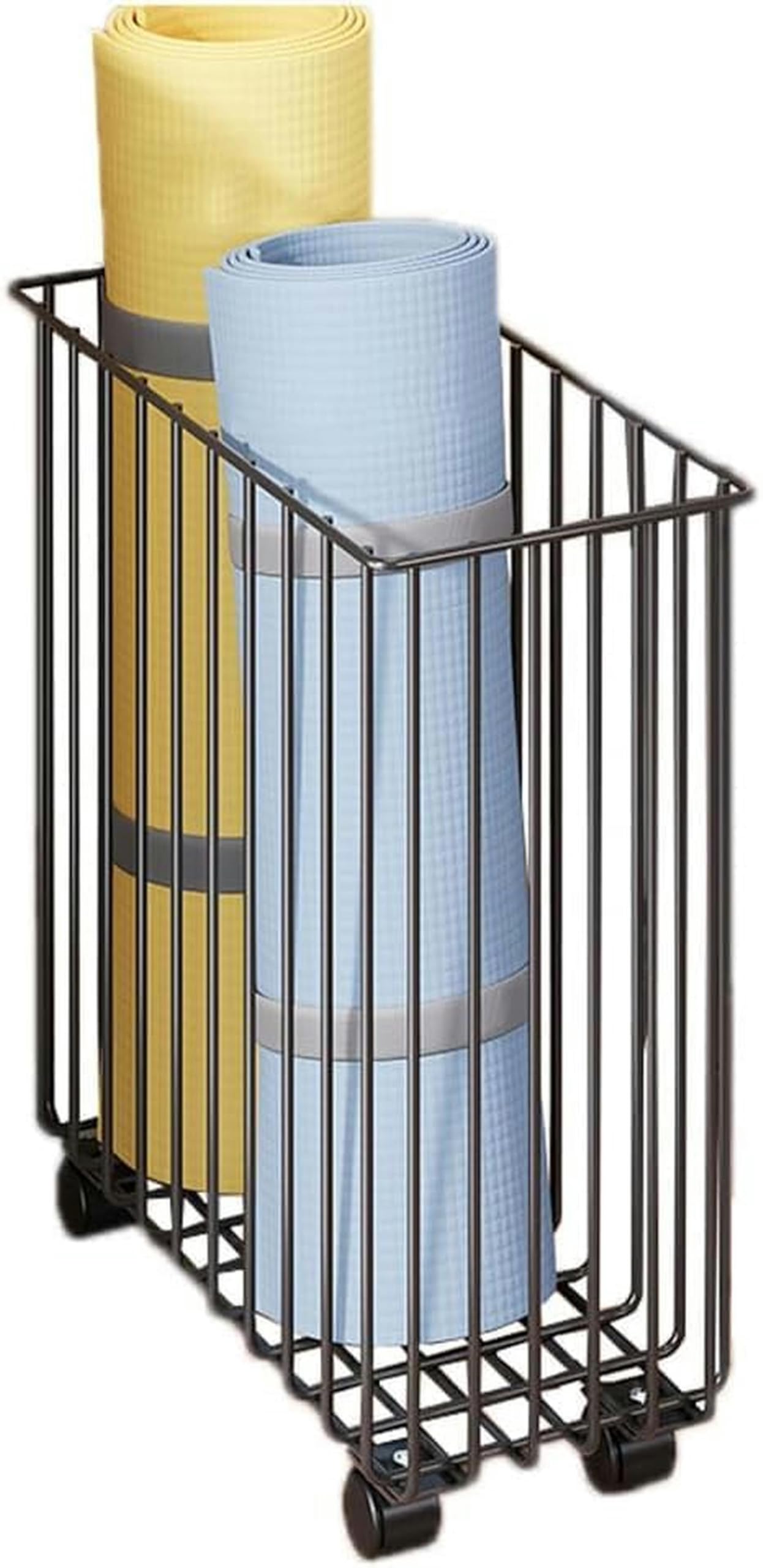 Estante para equipos de gimnasio en casa con soporte de yoga de cactus