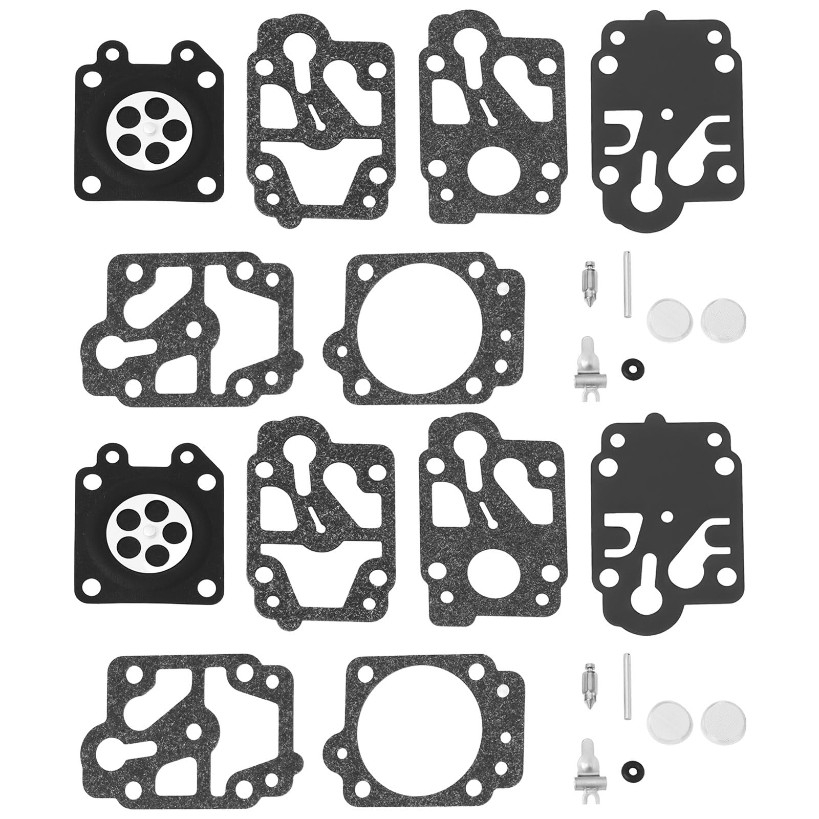 Yinettech 2 Sets Carburetor Repair Gasket Kit Diaphragm Set Compatible With Walbro K10-Wyb