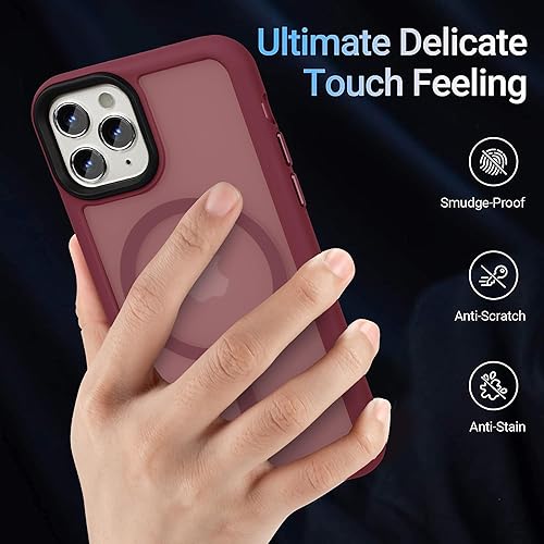 Miniatura 225 de Yriklso Strong Magnetic Case for iPhone 11 [Compatibilty with MagSafe] Protective Shockproof Cover Phone Case for iPhone 11 6.1" Frosted Purple
