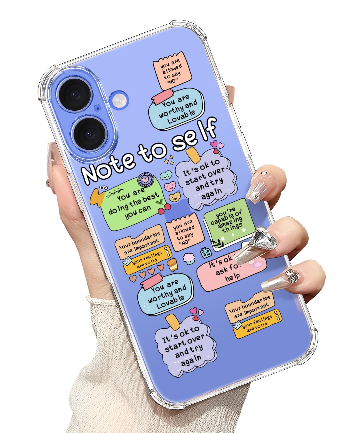 bicol for iPhone 16 Case with Screen Protector,Enhanced Camera Protection,Clear TPU Cover with Trendy Designs for Girls Women,Slim Fit Protective