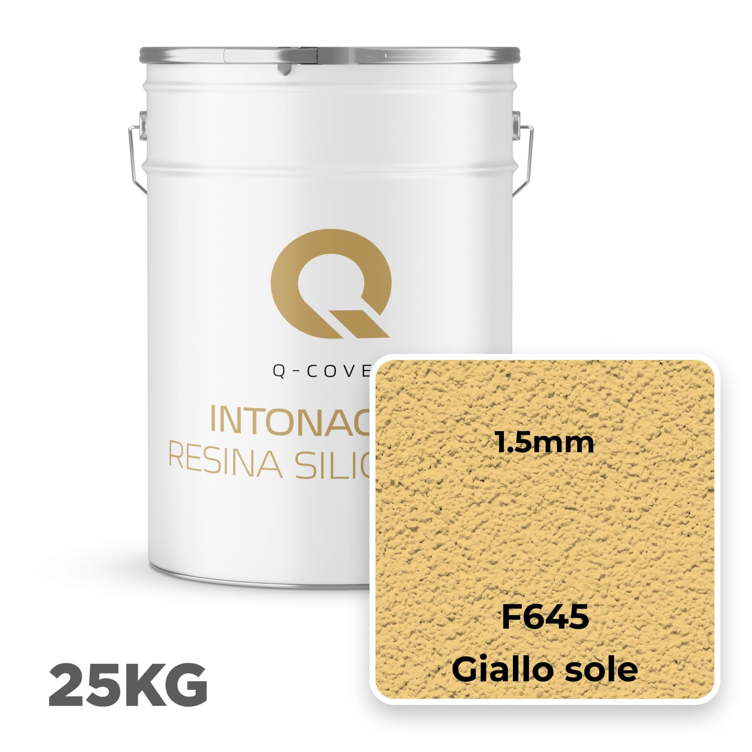 Intonaco In Resina Siliconica Giallo F645 25kg 1,5mm