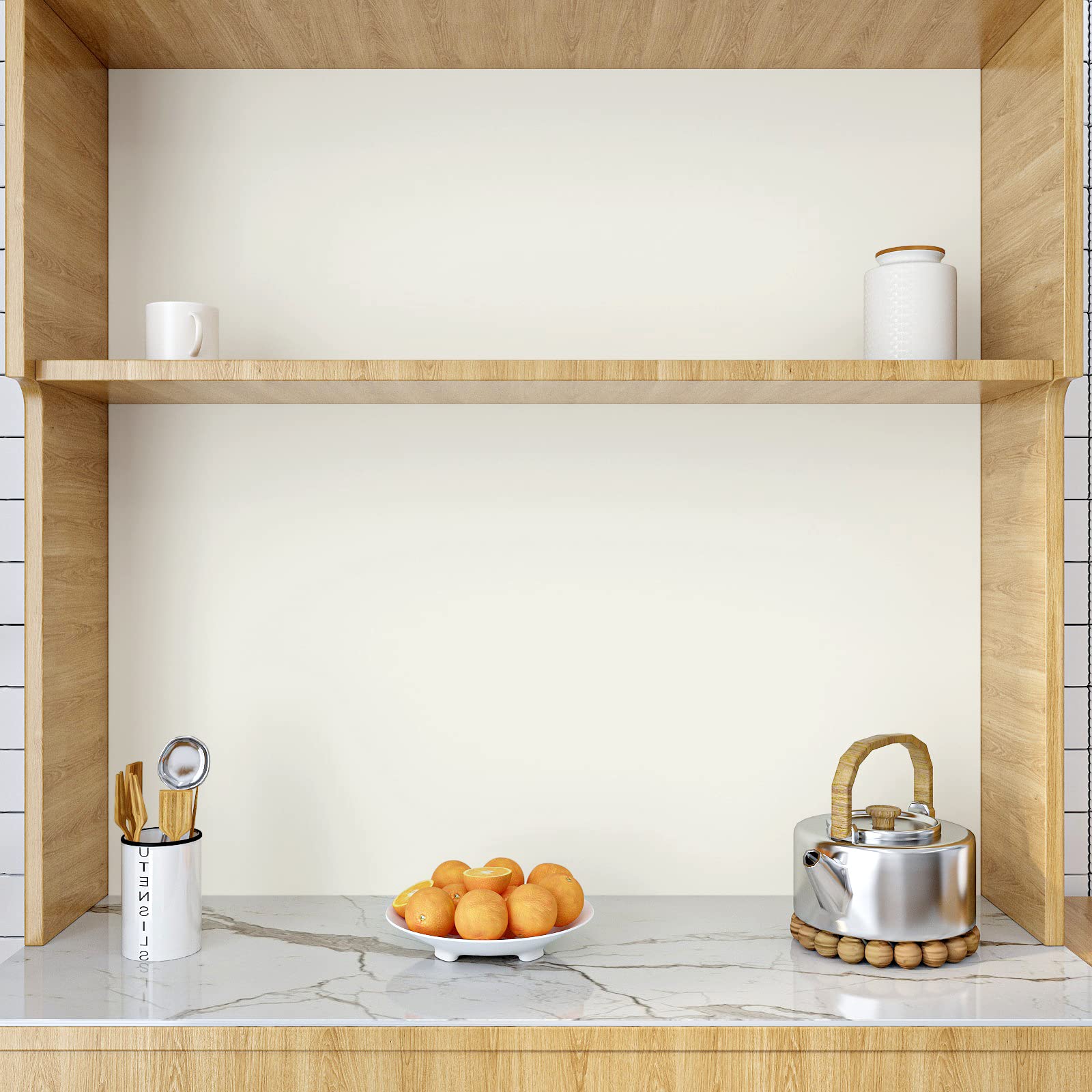 VaryPaper Selbstklebende Tapete Beige Modern 81cmx900cm Dekofolie Möbelfolie Beige Matt Klebefolie Arbeitsplatte Küche Wandtapete Wohnzimmer Schlafzimmer Klebefolie Schrank Kommode Tischfolie