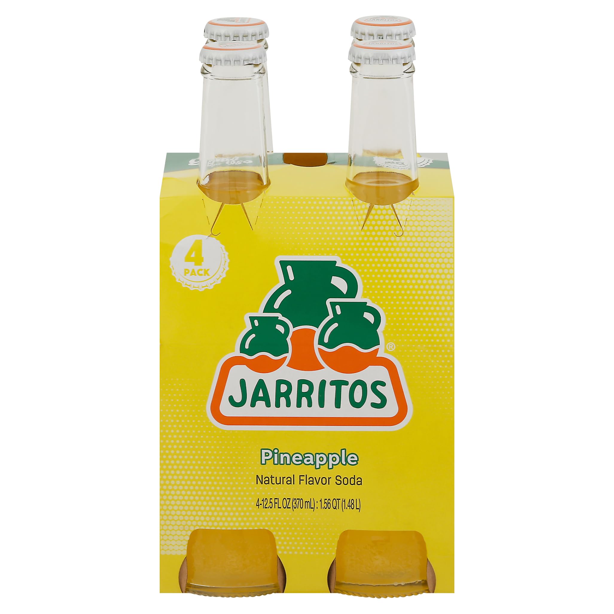 Jarritos, Pineapple 4 Count, 12.5 Fl Oz