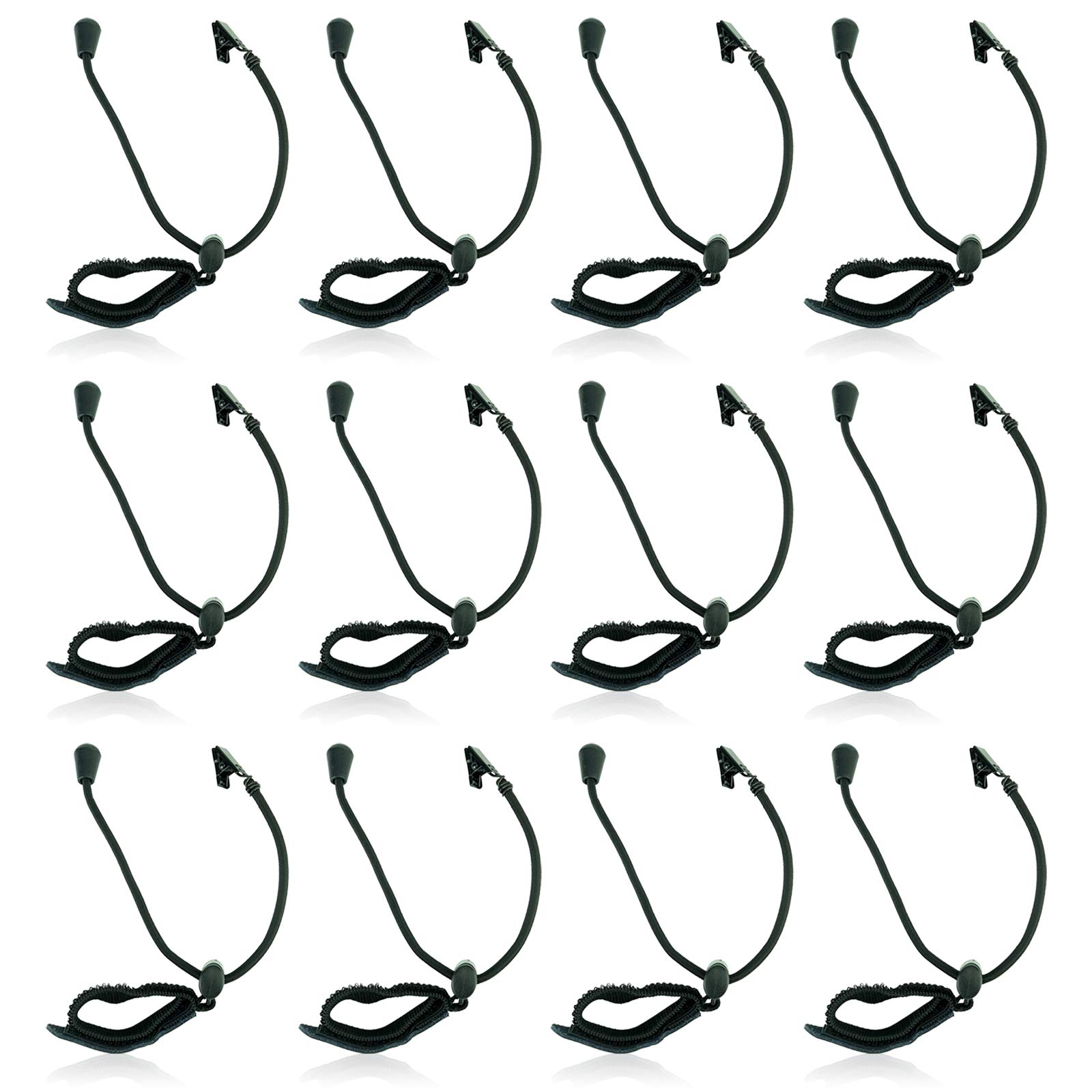 LINCO Lincostore Backdrop Clamp Adjustable Heavy Duty Black Clamps 12-Pack for Photo Studio Backdrop Muslin, Camera Flash Brackets, Photo Backdrop Background Support Equipment 4216-1-12