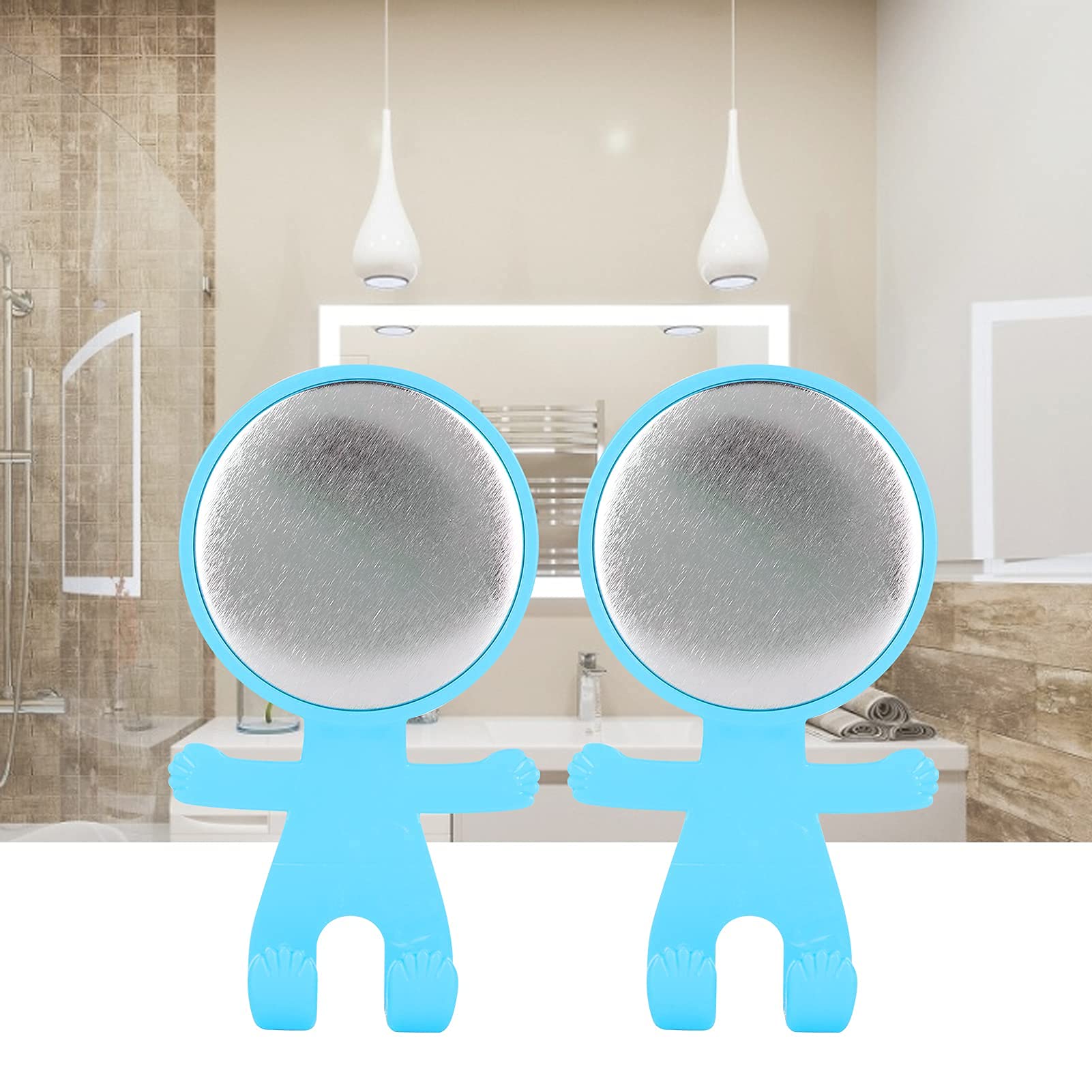 Badge Making Supplies, Badges Buttons Set Plastic for Store Toothbrushes for Decorate the Bathroom(blue)