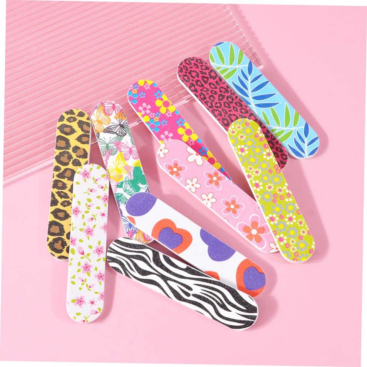Healeved 240pezzi Limette Per Unghie Decorative Manicure Flessibili e Resistenti Strumenti Per La Delle Unghie Con Motivi Colorati Per Nail Art e Manicure Casa