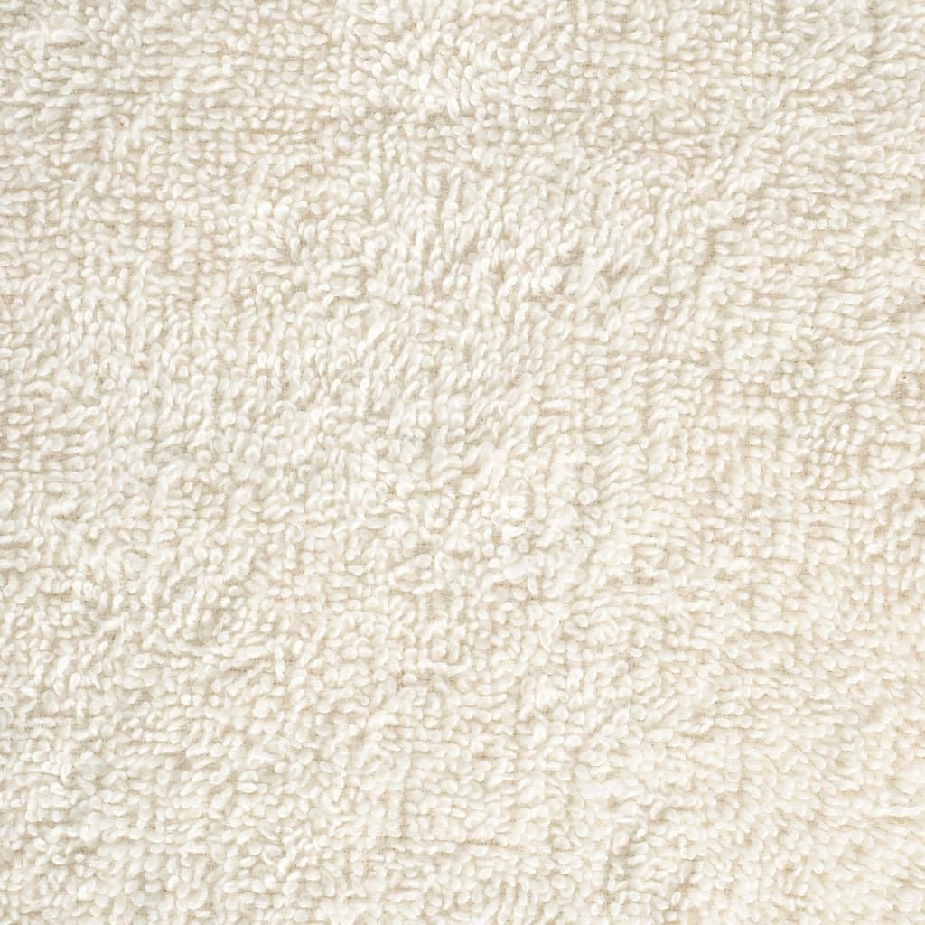 Solund - Juego de 10 toallas de invitado (30 x 50 cm, 600 g/m², 100 % algodón hilado en anillo, certificado Öko-Tex, absorbentes, con práctico lazo para colgar), color blanco crema