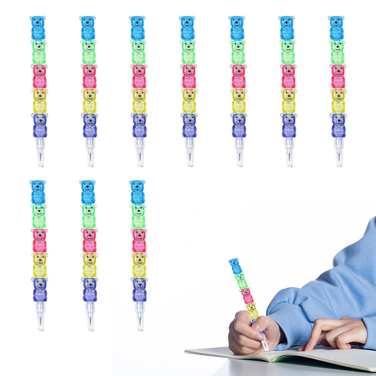 Stackable Pencils (10 Pieces), Unsharpened Pencils, Stationery Pencils, hb Colored Pencils, Children's Pencils, Elementary School Students, Rocket Pencils, Mark Sheets, Pencils, Drawing, Passing Penci