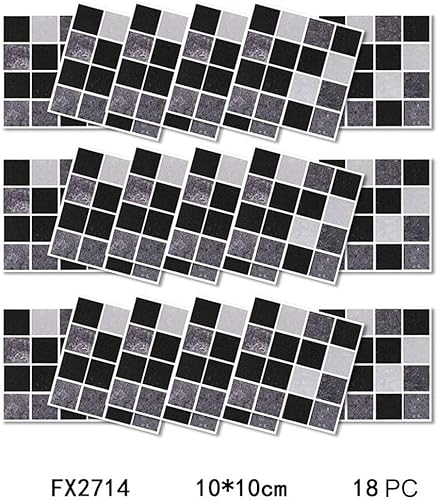 Miniatura 2 de Azulejos de metro de 18 hojas para despegar y pegar, azulejos de arte de mosaico autoadhesivos, azulejos de pared 3D autoadhesivos para salpicaduras