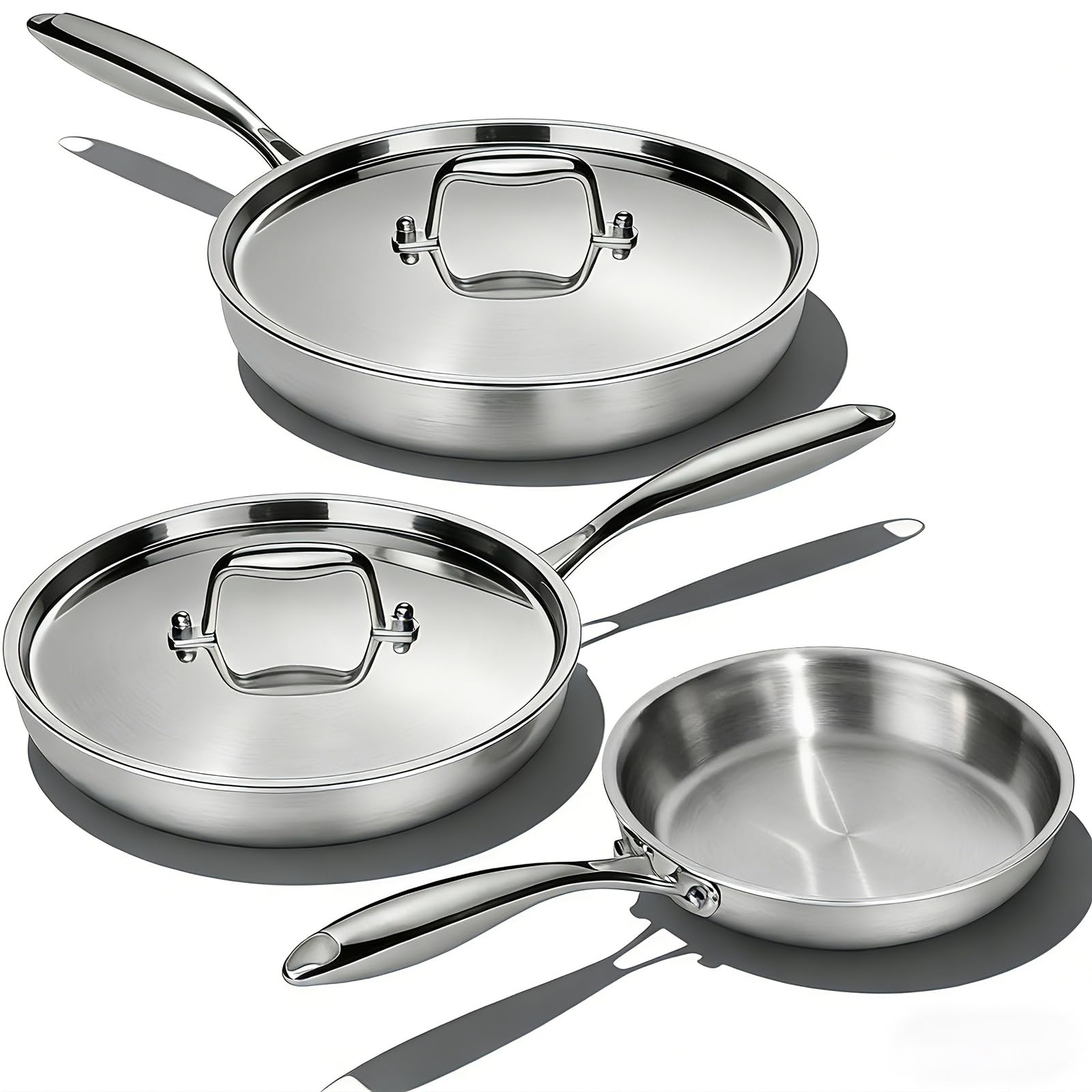Umite Chef Stainless Steel Frying Pan Set