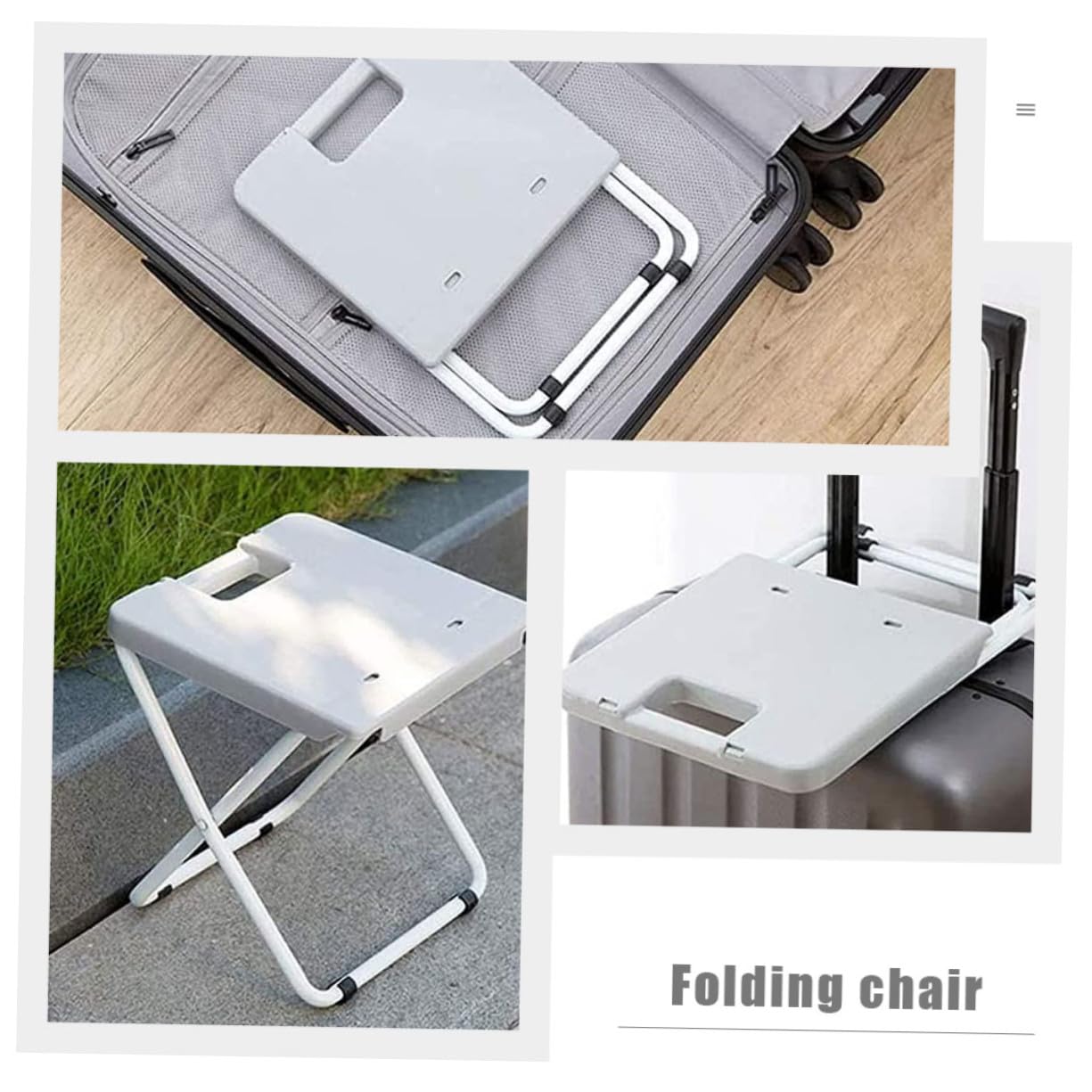 BESPORTBLE Sgabello Pieghevole Portatile in PP e Ferro Resistente e Leggero per Giardino Cucina e Campeggio Sedia Compatta da Esterno e Interno Facile da Trasportare per Pesca e Viaggi