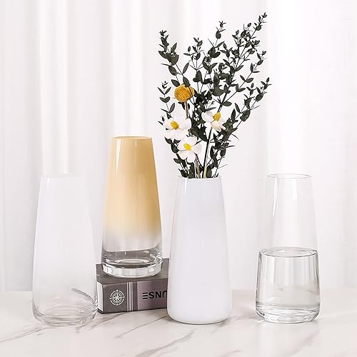 Miniatura 7 de Jarrones de vidrio  Jarrones de vidrio de estilo moderno, jarrones de vidrio hechos a mano, para mesa, cocina, dormitorio, oficina, sala de estar,