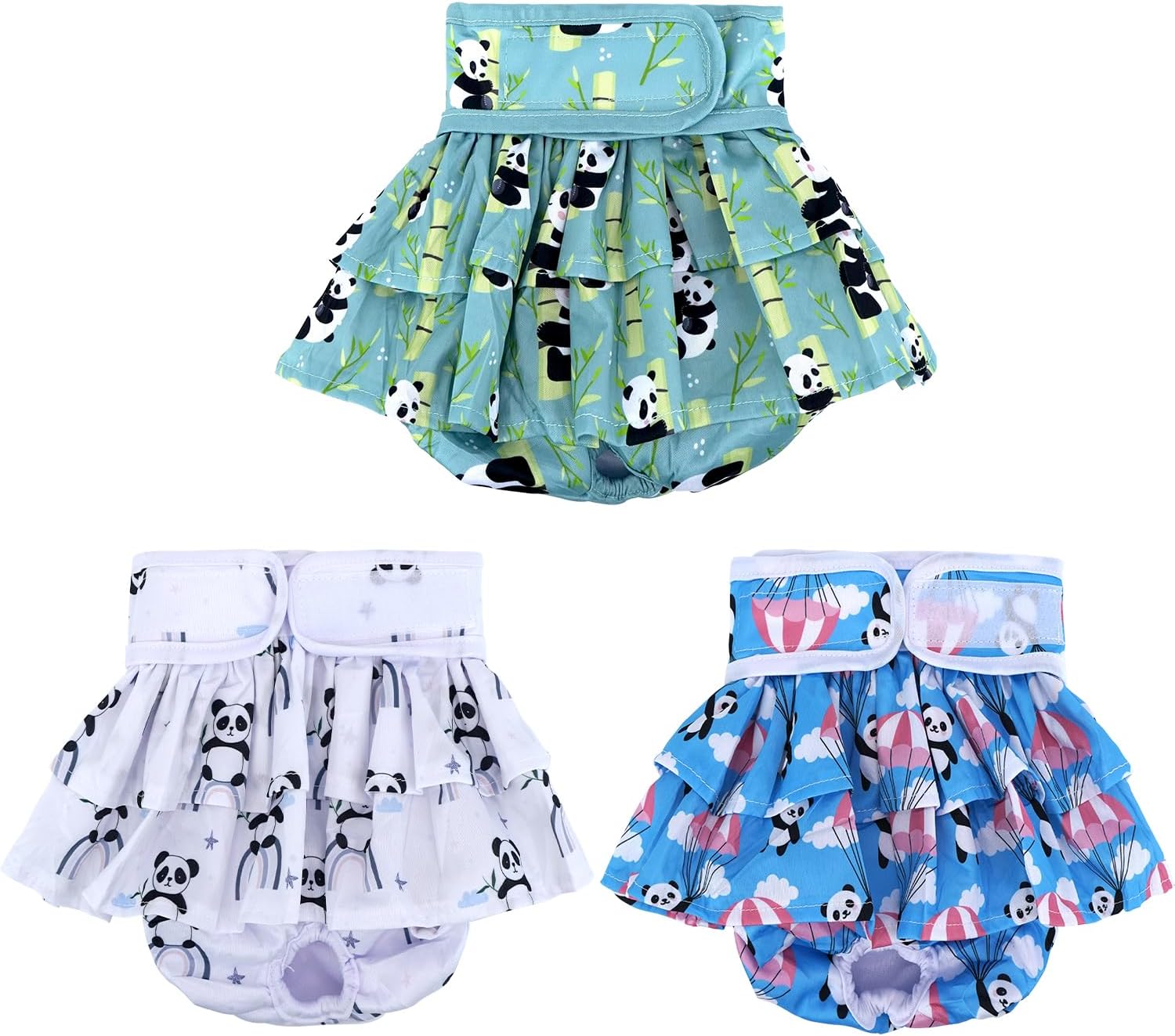 Mengelina Dog Diapers Female Washable 3 Pack Christmas Dog