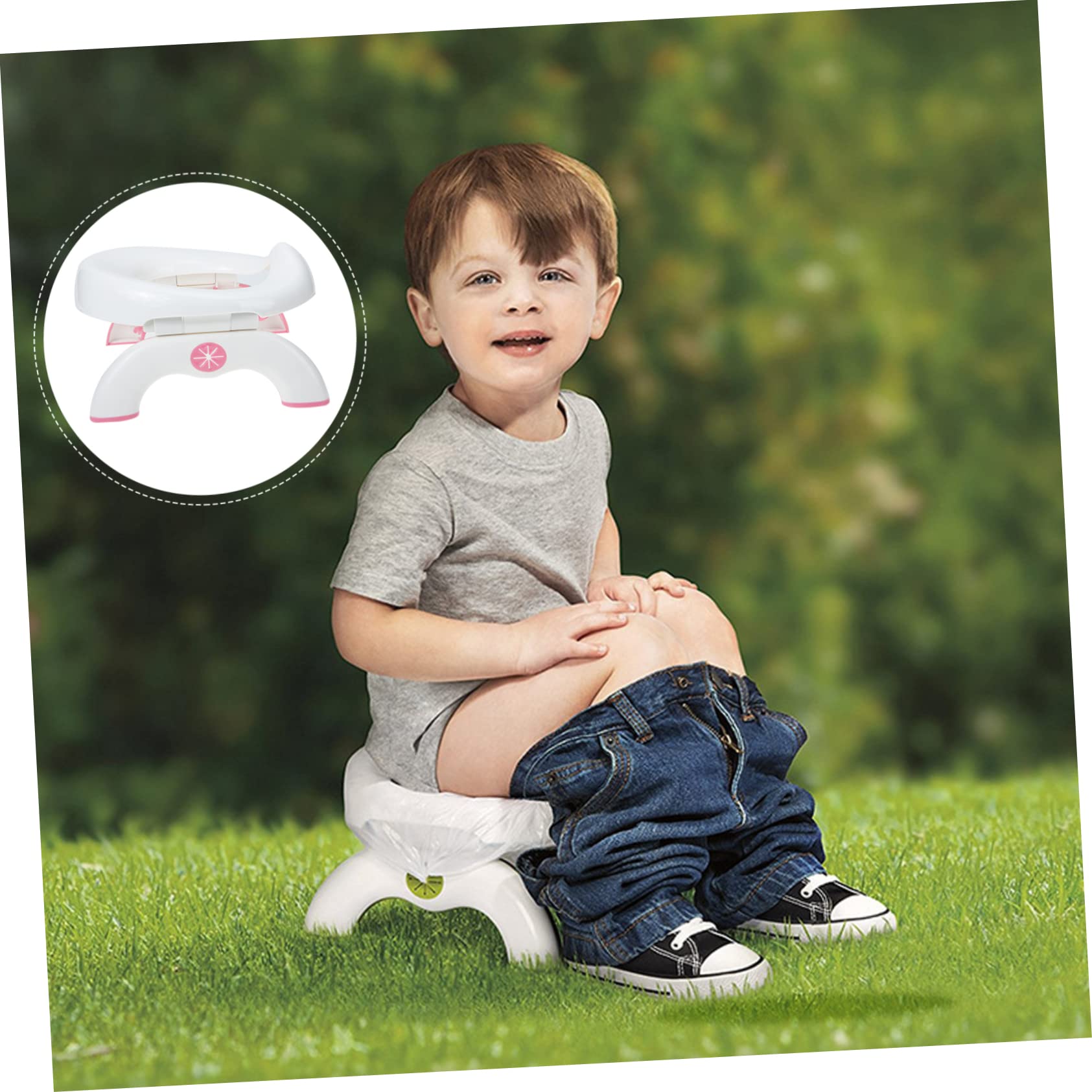 BIUDECO Practical Baby Potty Kids Portable Folding Toilet Toddler Potty Seat for Camping Travel