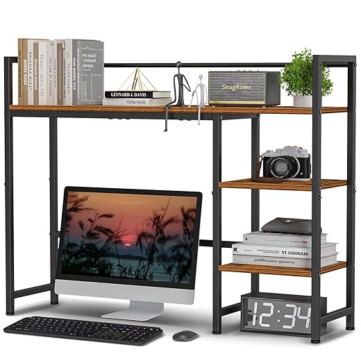 Snughome Rustic Desktop Organizer Shelf