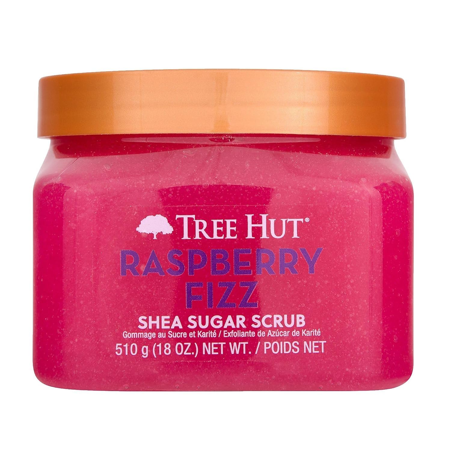 Tree Hut Raspberry Fizz Shea Sugar Body Scrub 18 oz | Exfoliating & Hydrating Body Exfoliator - main product image