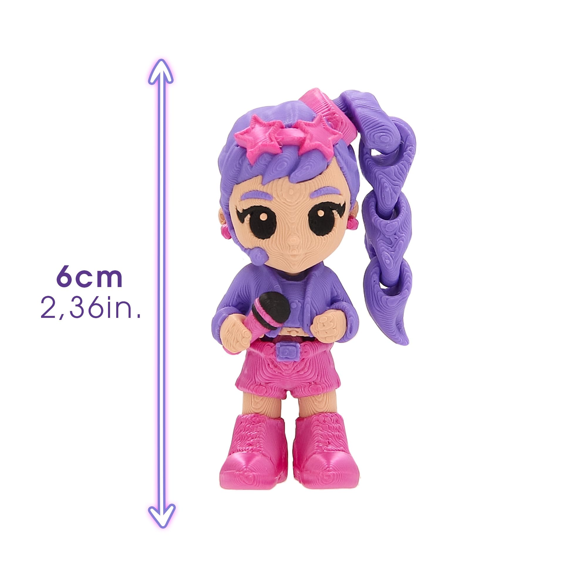 K-POP IDOL PALZ 3D Pack de 3 Yura, Nari, Yuni Figuras Coleccionables Altamente Articuladas con Cabello Intercambiable Juguete para Niños a Partir de 3 Años